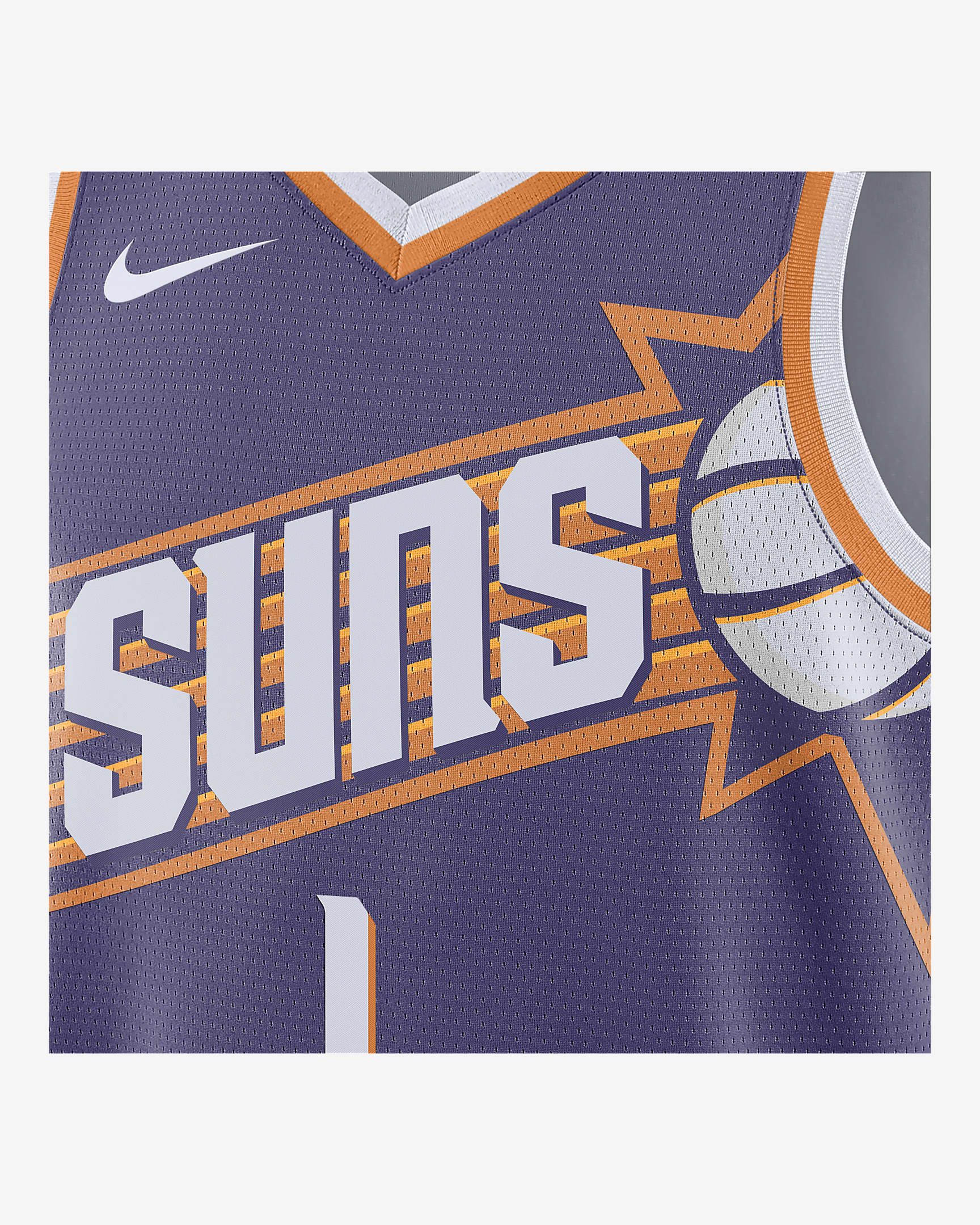 Phoenix Suns 2023/24 Icon Edition Nike Dri-FIT NBA Swingman drakt - New Orchid