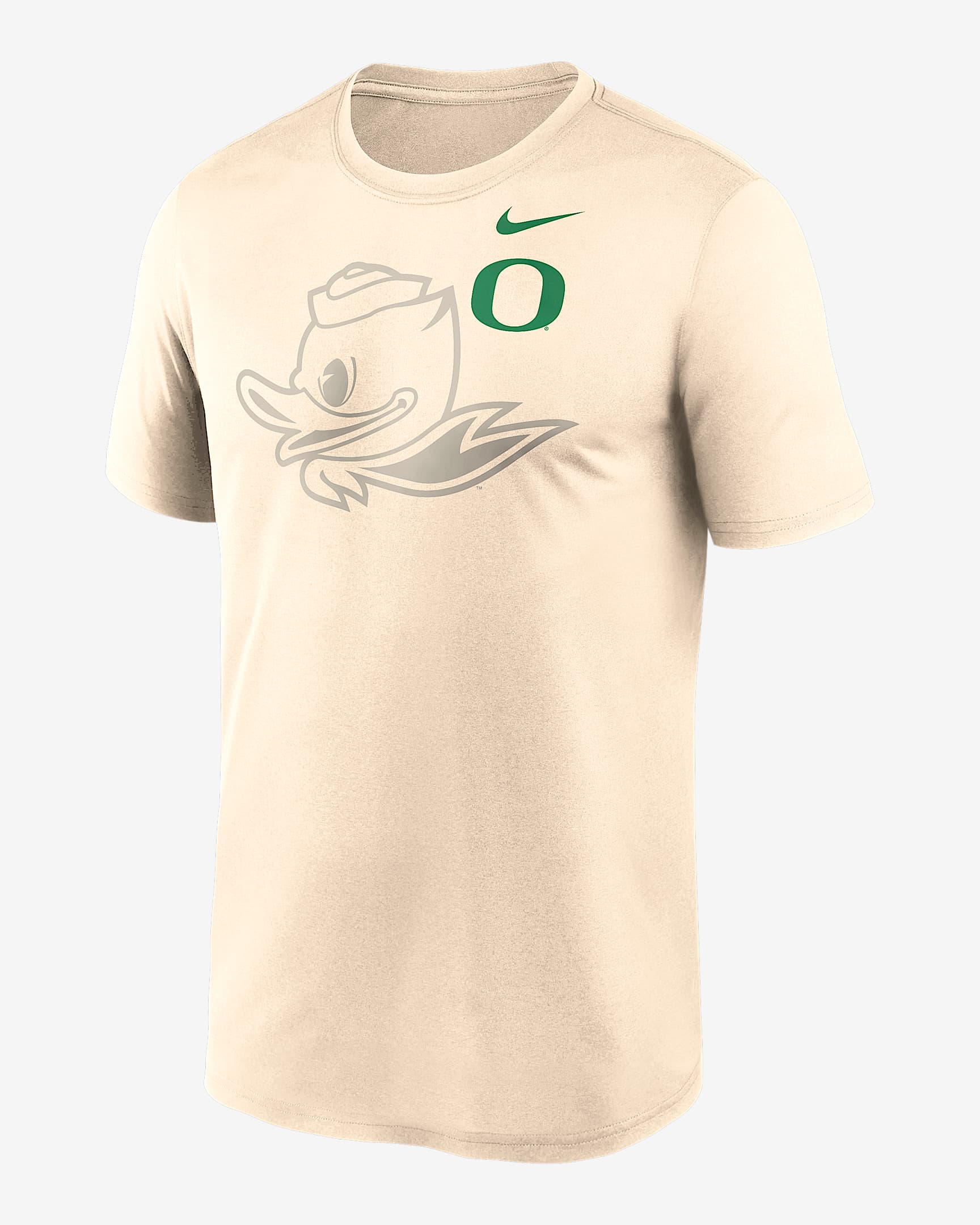 Oregon Campus Legend Shadow Logo Men's Nike Dri-FIT College T-Shirt - Natural