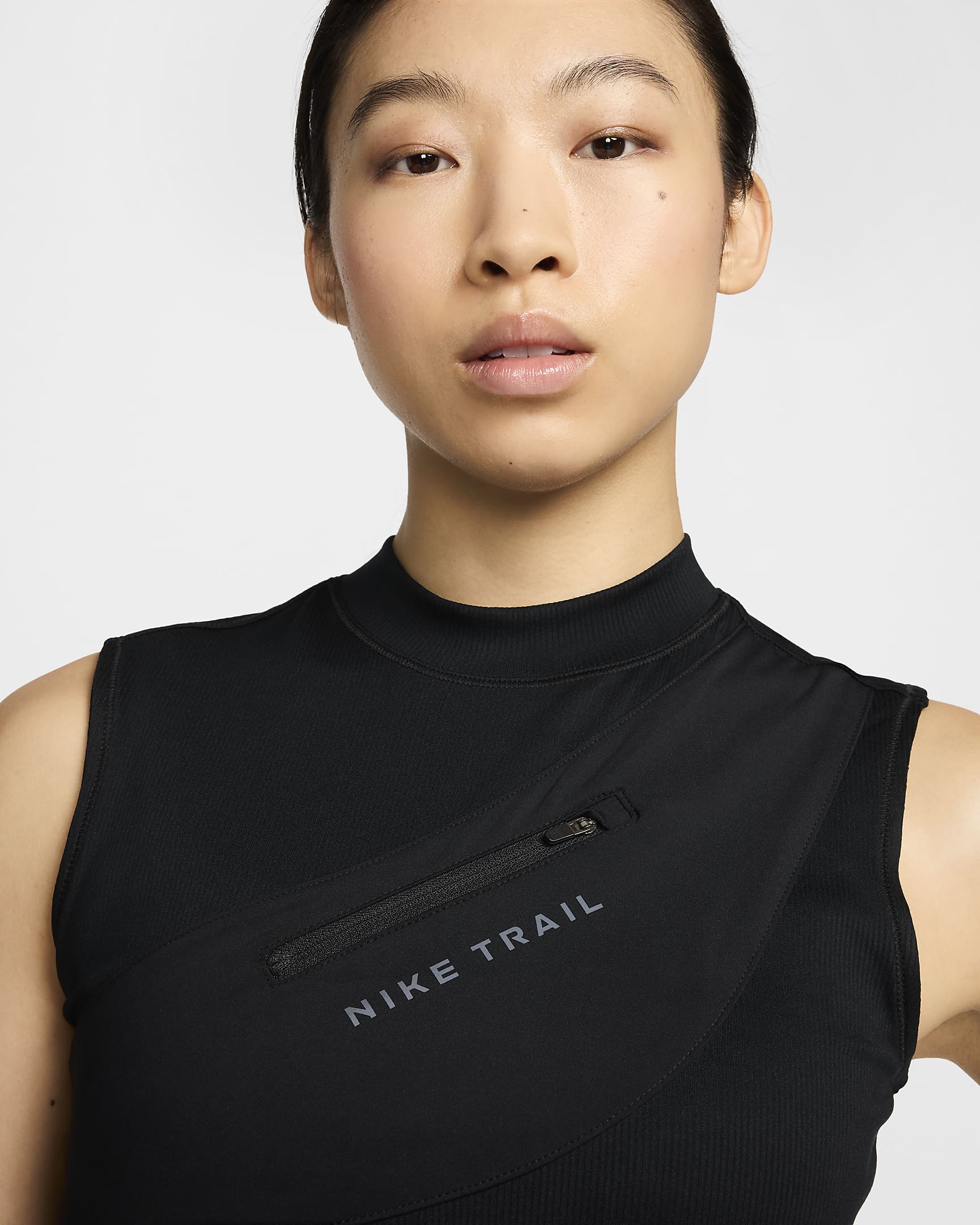 Nike Trail 女款 Dri-FIT 收納跑步背心上衣 - 黑色/Anthracite