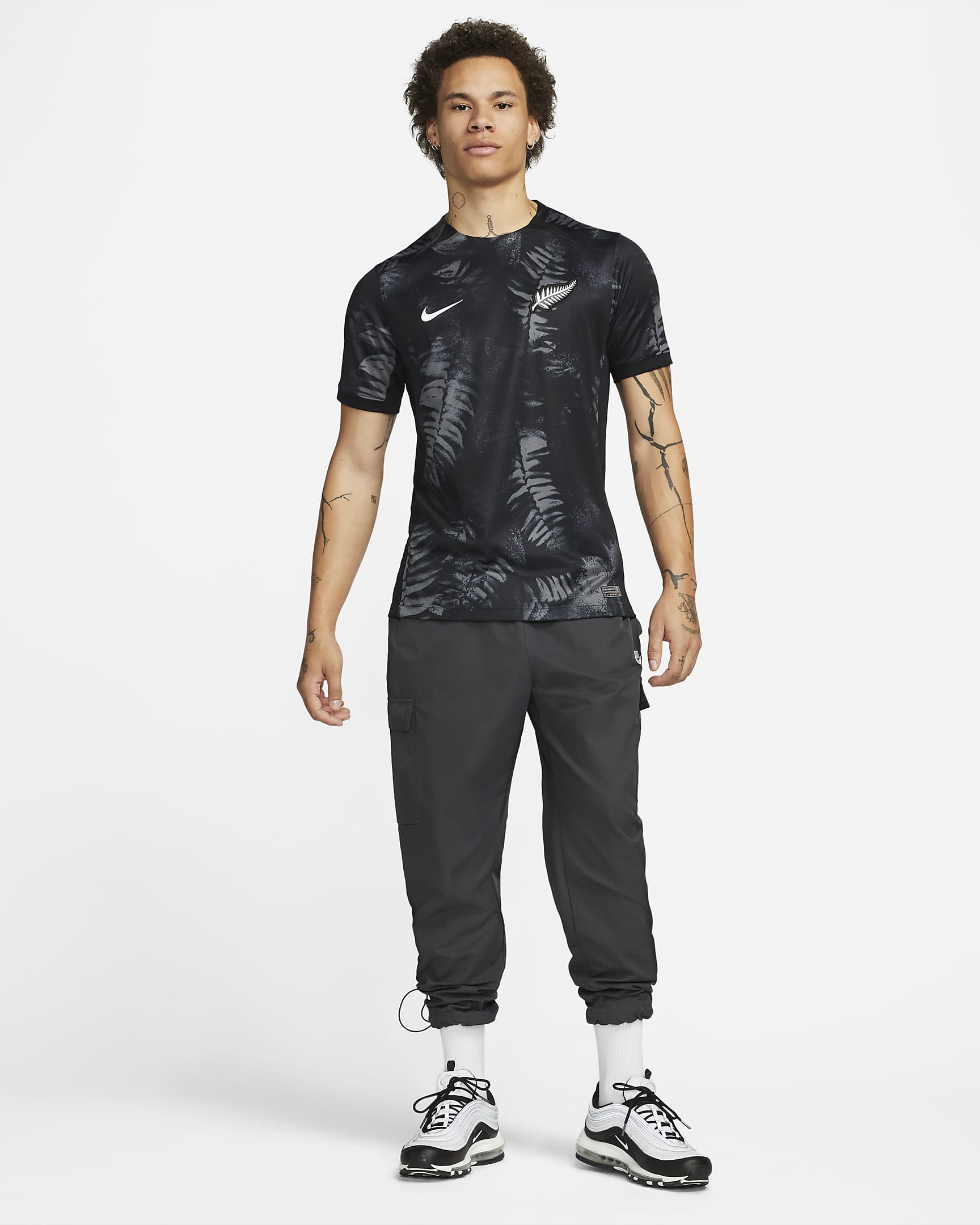 New Zealand 2023 Stadium Home Men's Nike DriFIT Football Shirt. Nike BG