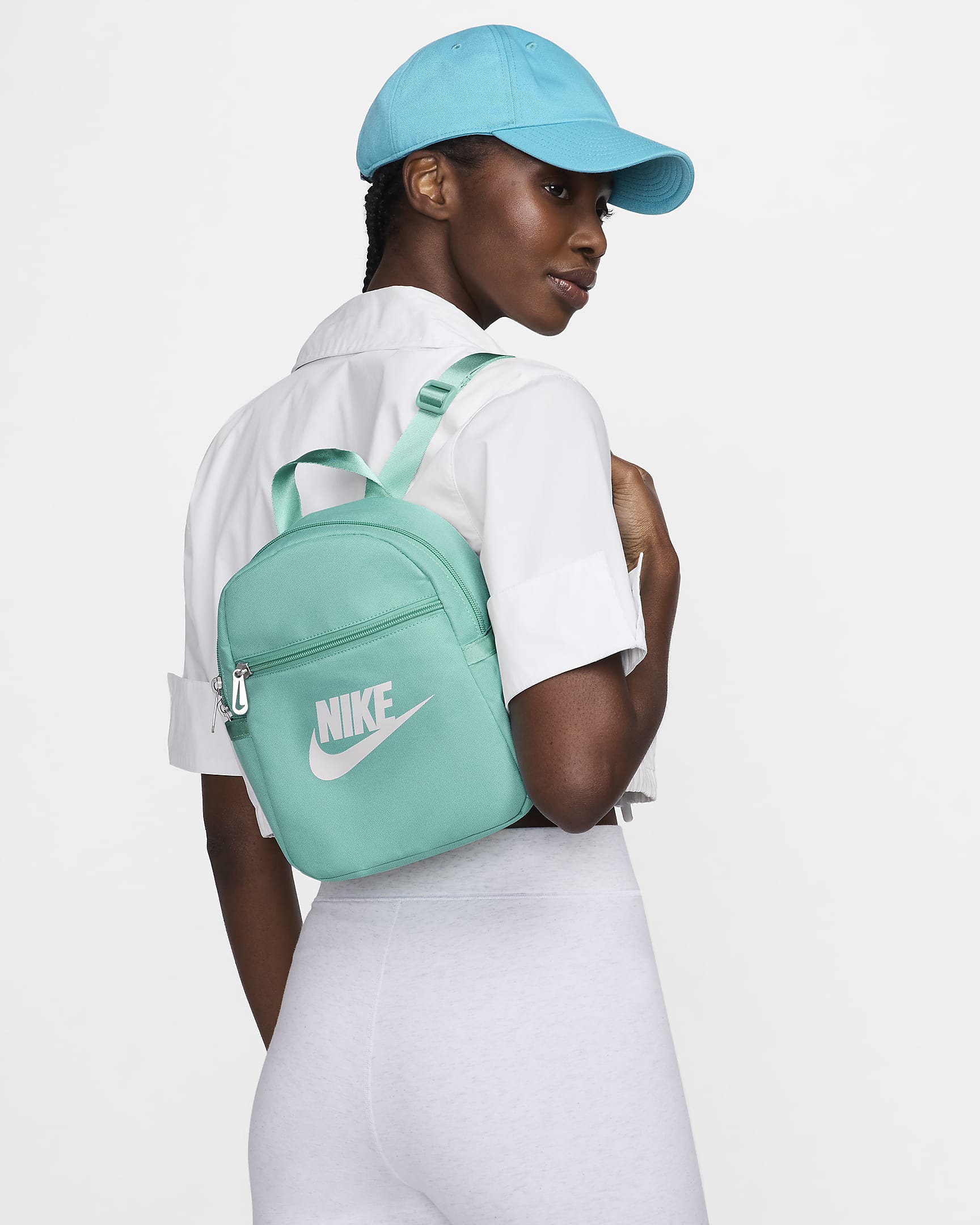 Mini sac à dos Nike Sportswear Futura 365 pour Femme (6 L) - Green Frost/Green Frost/Blanc