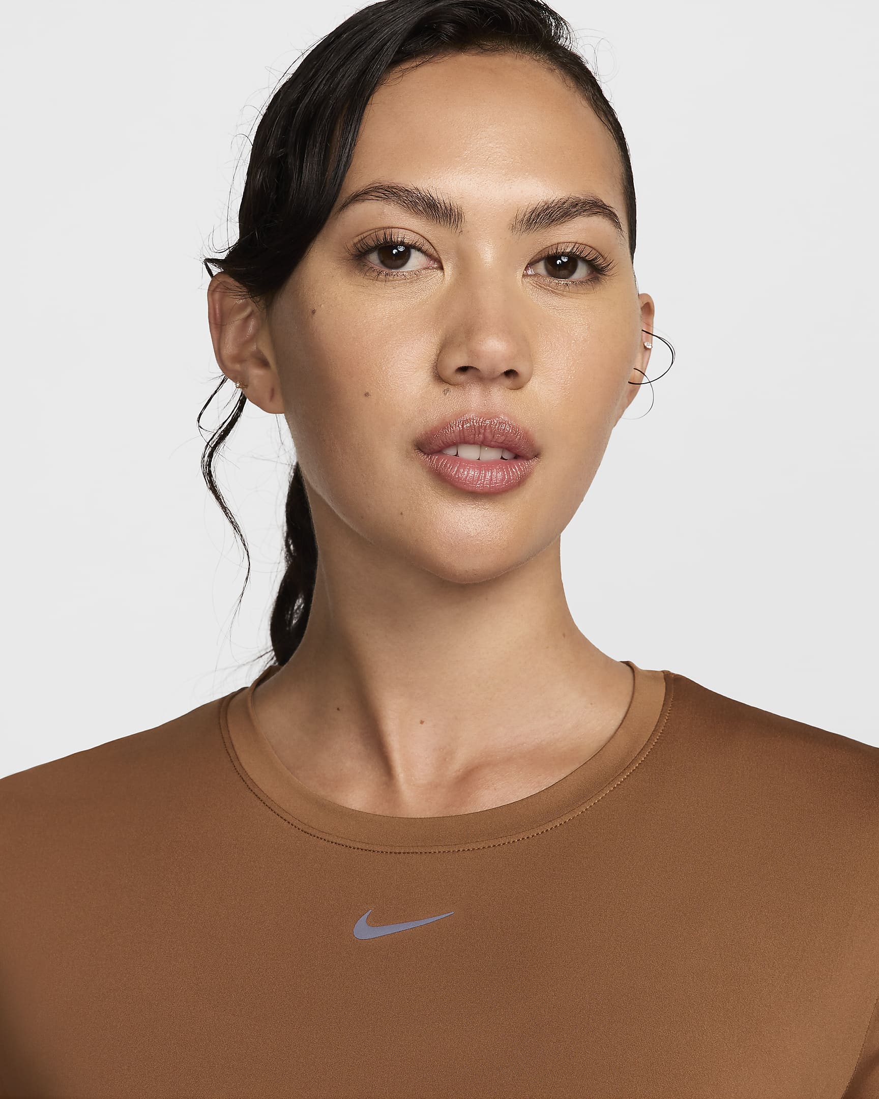 Nike One Classic Women's Dri-FIT Short-Sleeve Top - Light British Tan/Black