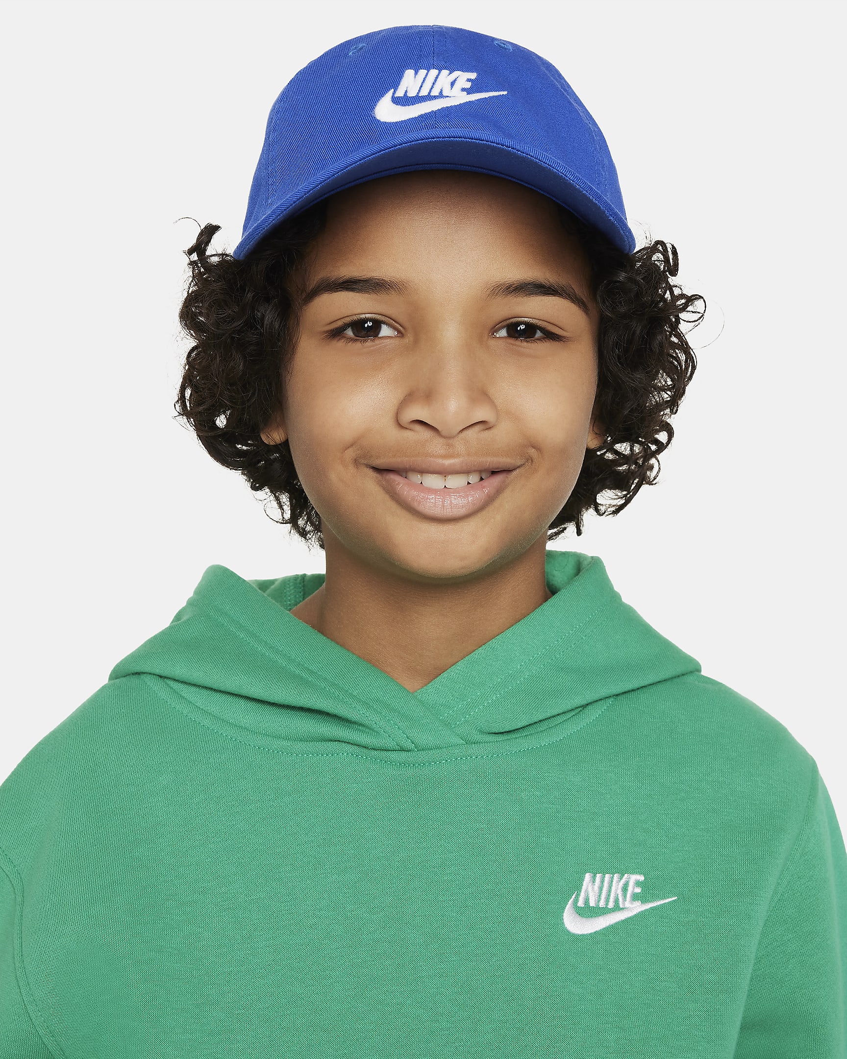 Nike Club Kids' Unstructured Futura Wash Cap - Game Royal/White