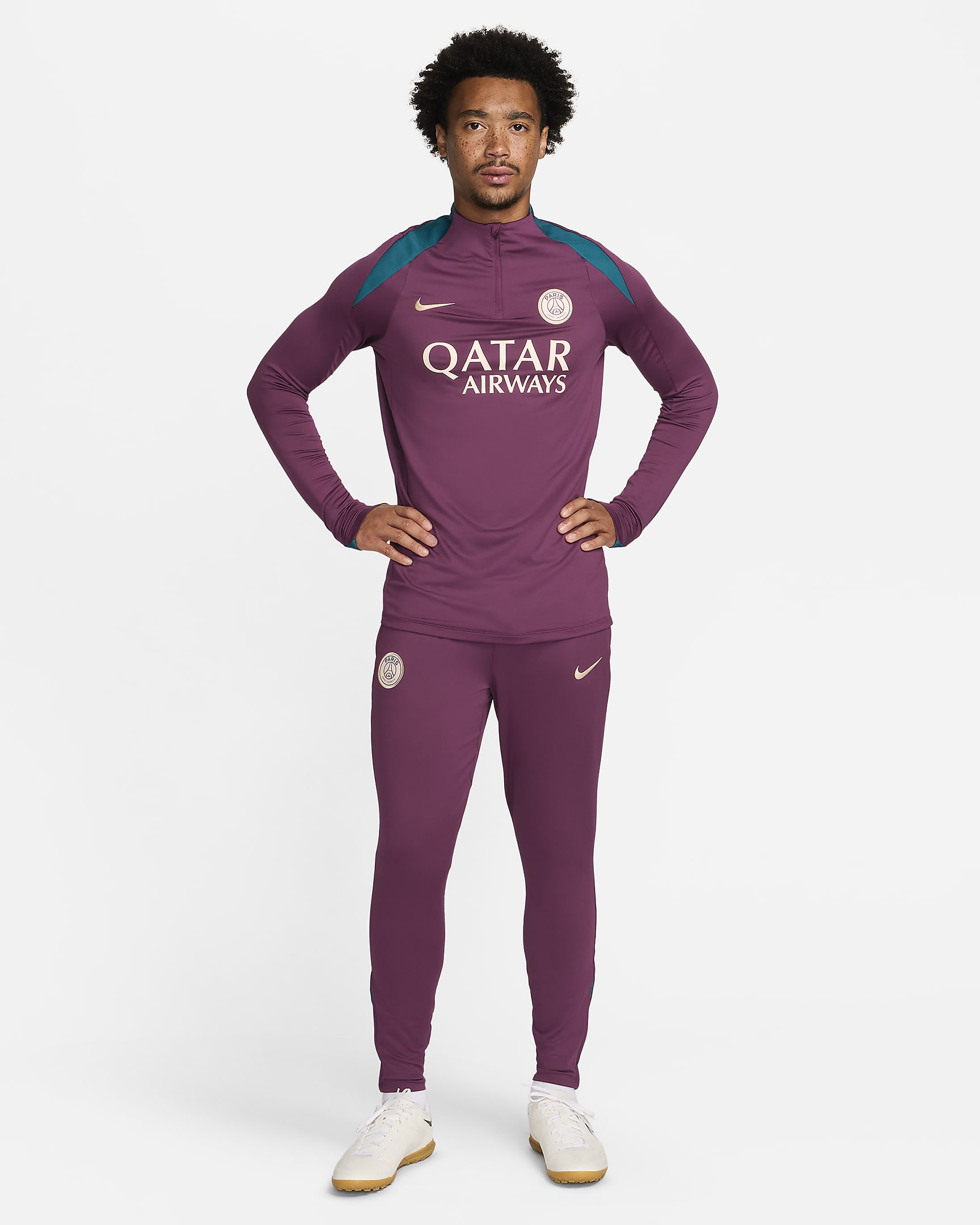 Paris Saint-Germain Strike Men's Nike Dri-FIT Soccer Knit Pants - Bordeaux/Geode Teal/Guava Ice