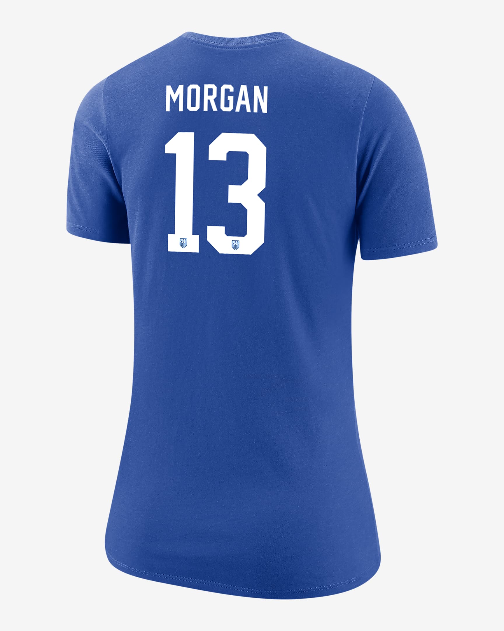 Playera de fútbol Nike para mujer Alex Morgan USWNT - Royal juego