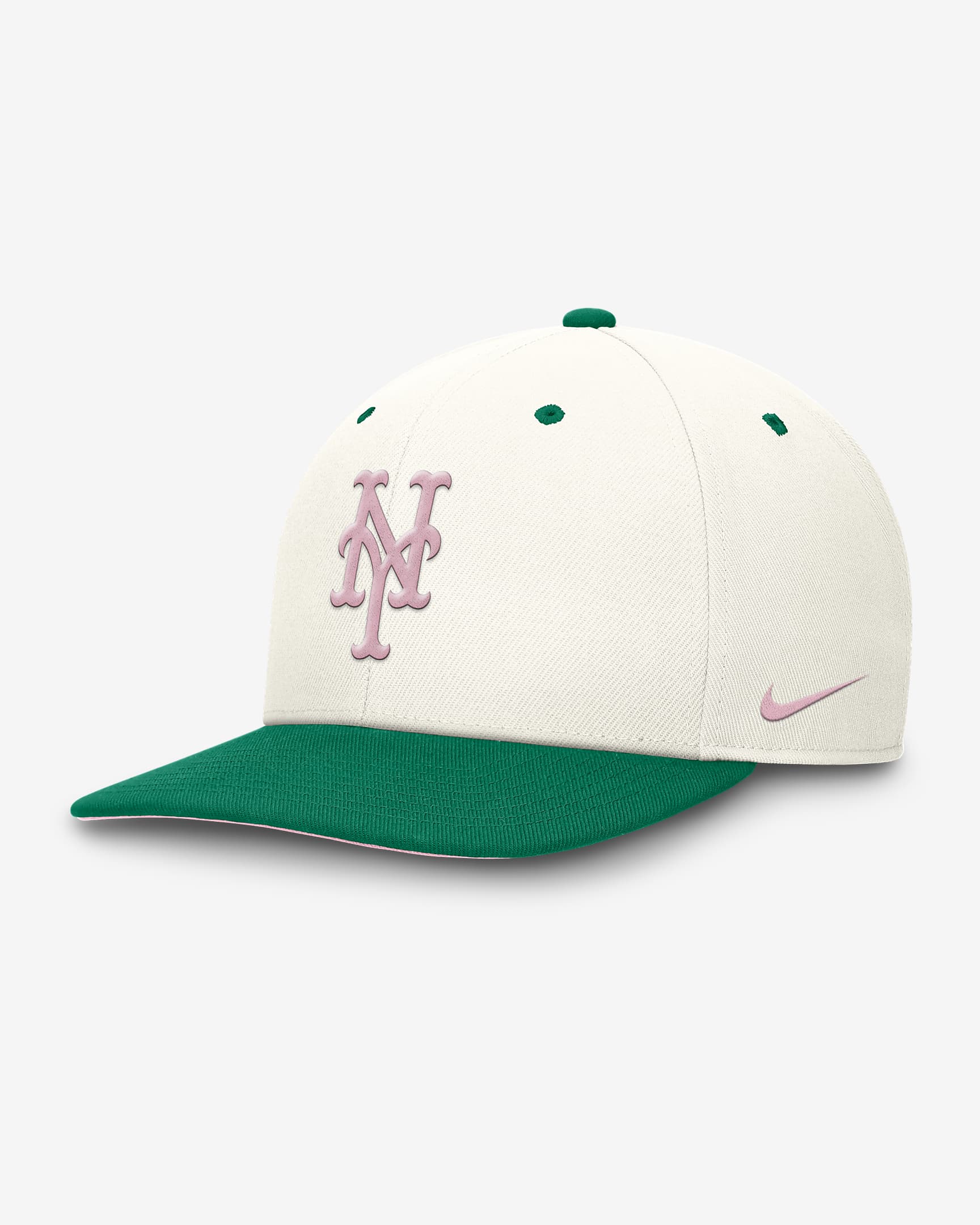 New York Mets Sail Pro Men's Nike Dri-FIT MLB Adjustable Hat - Sail/Malachite