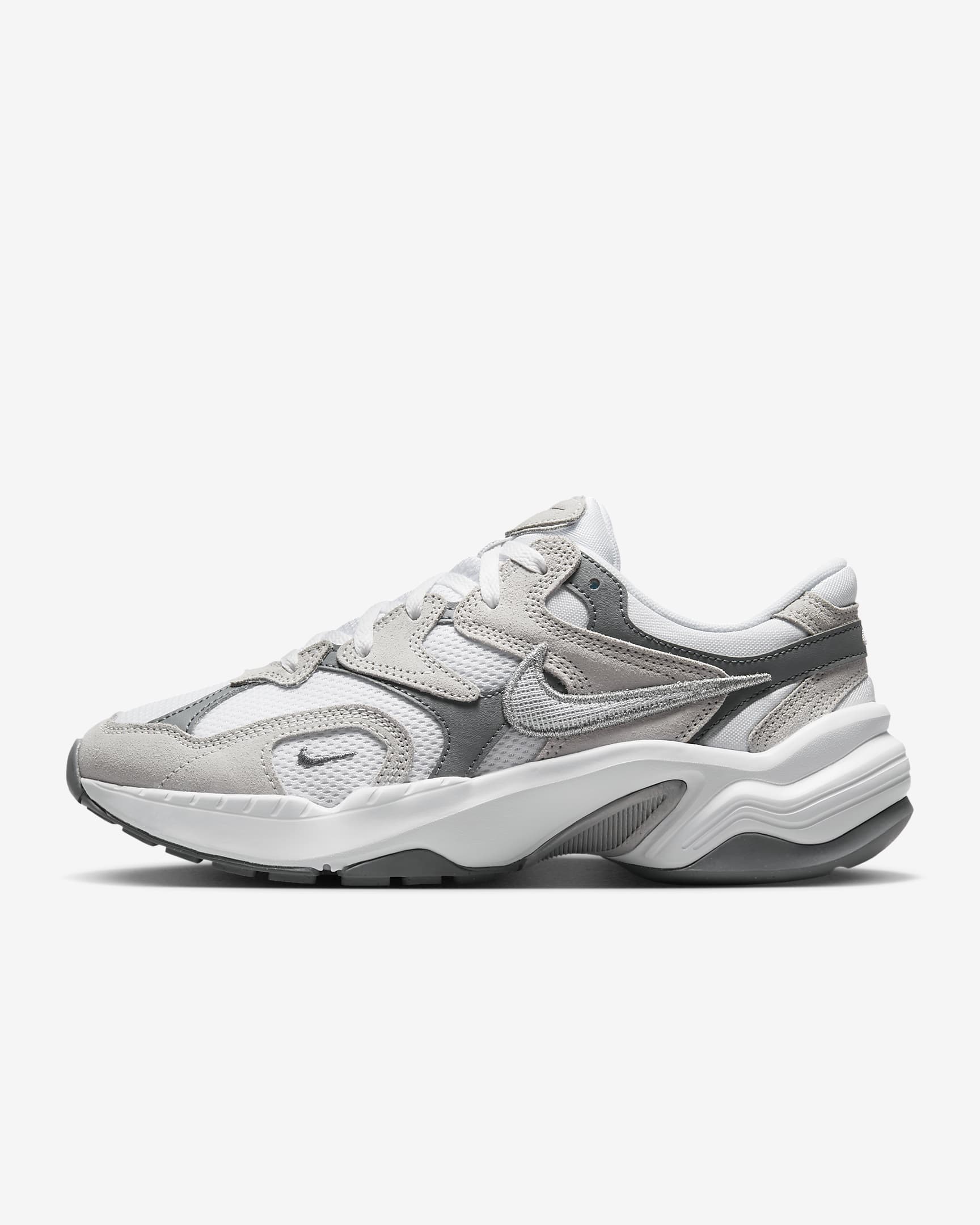 Nike AL8 damesschoenen - Wit/Smoke Grey/Zwart/Metallic Silver