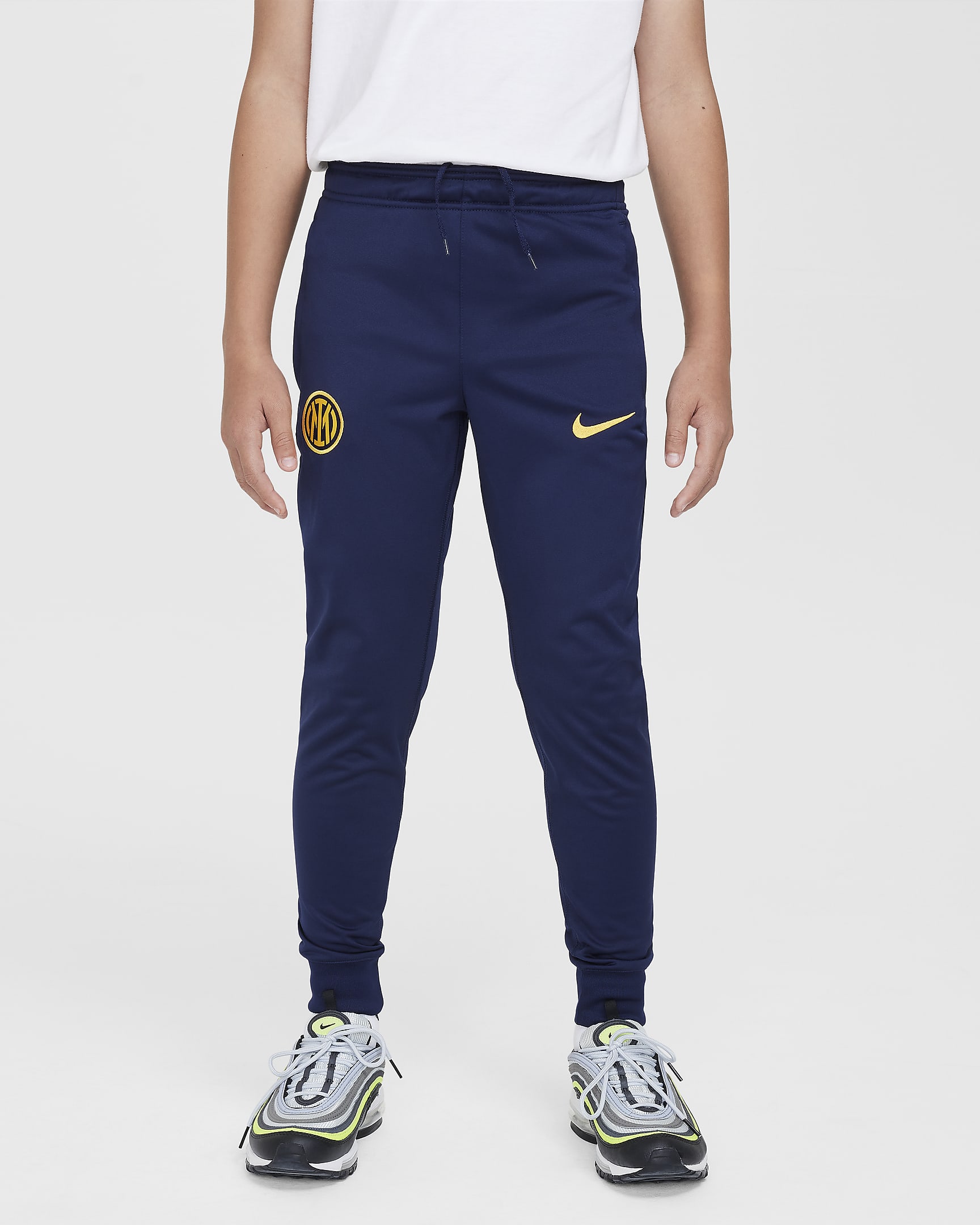 Inter Mailand Strike Third Nike Dri-FIT Fußball-Trainingsanzug aus Strickmaterial (ältere Kinder) - Lyon Blue/Blackened Blue/University Gold/University Gold