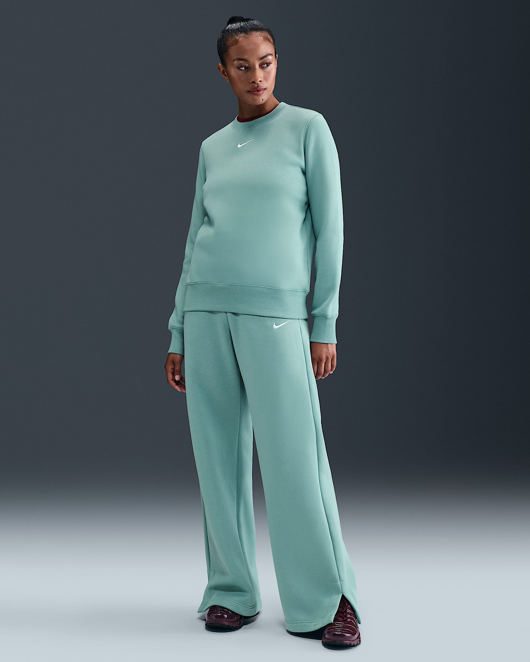 Nike Sportswear Phoenix Fleece Women's High-Waisted Wide-Leg Pants - Cannon/Sail