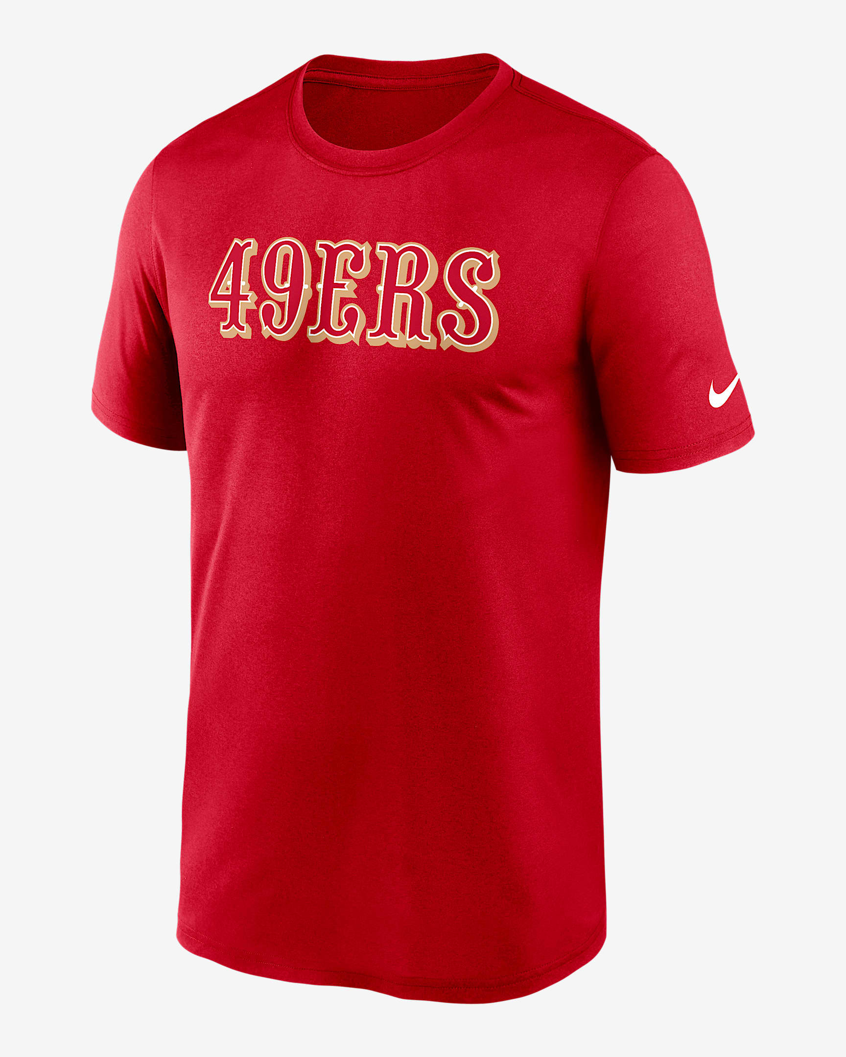 San Francisco 49ers Primetime Legend Wordmark Men's Nike Dri-FIT NFL T-Shirt - Scarlet