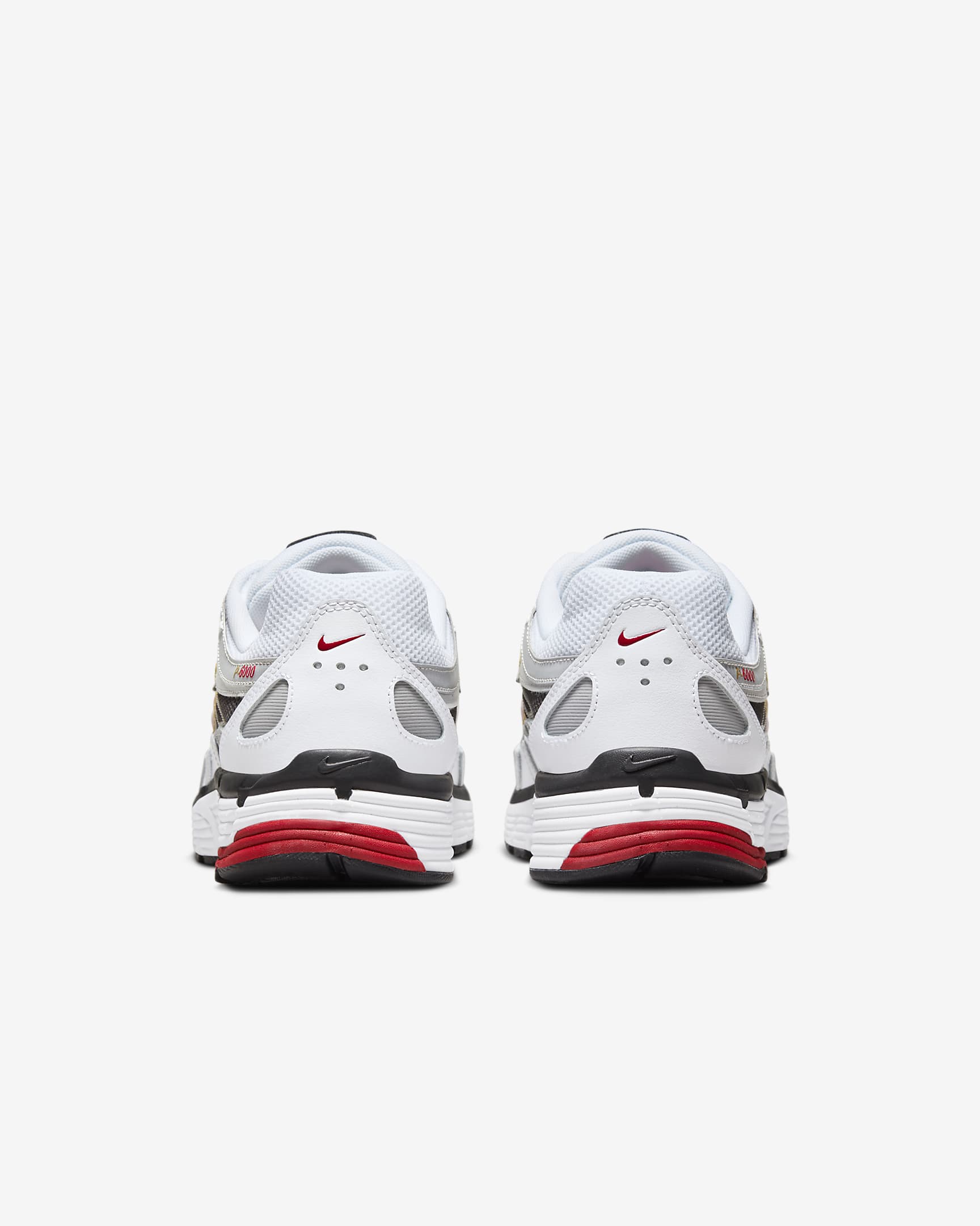 Calzado Nike P-6000 - Blanco/Platino metalizado/Rojo universitario