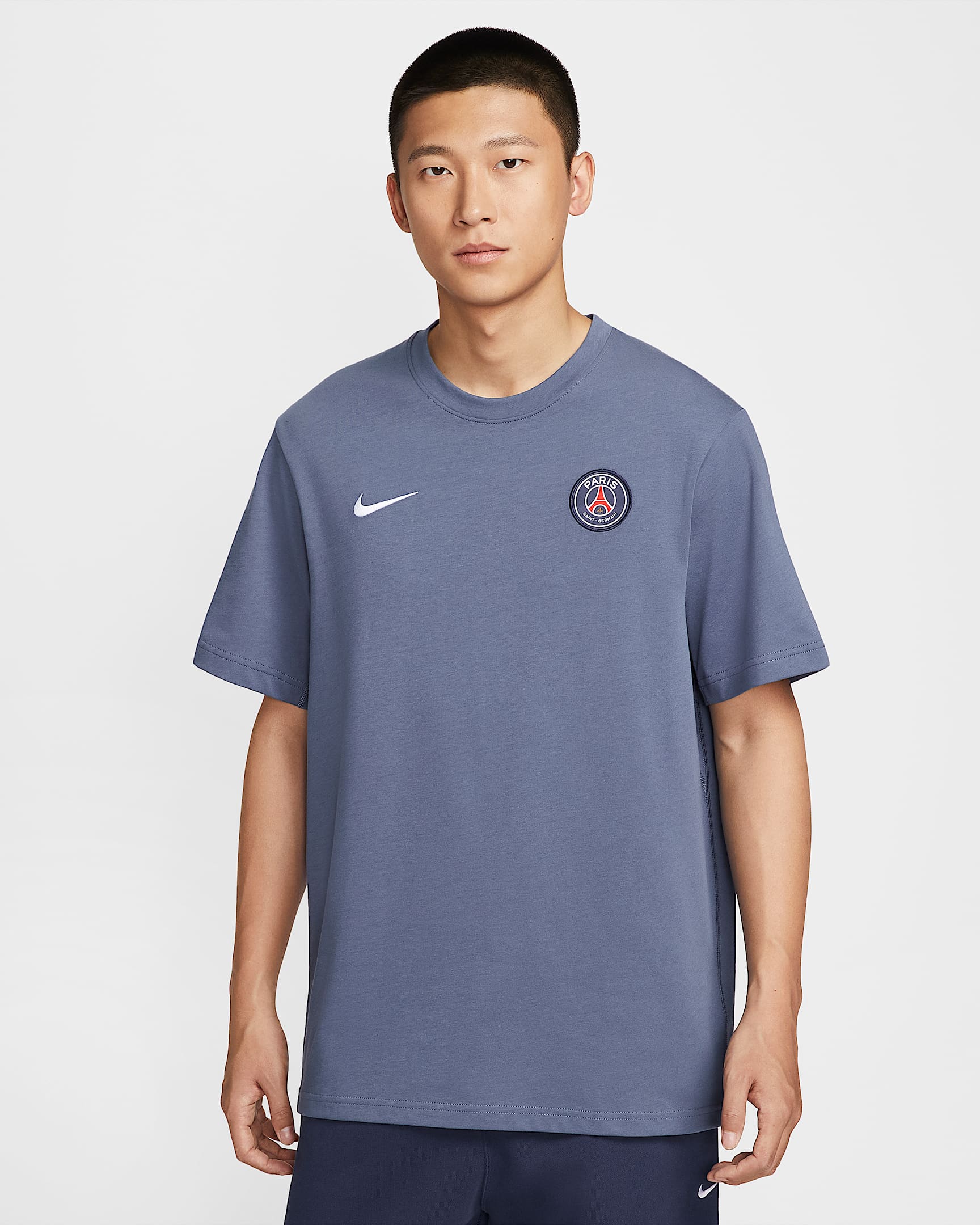 Paris Saint-Germain Primary Men's Nike Dri-FIT Football Short-Sleeve Top - Diffused Blue/White