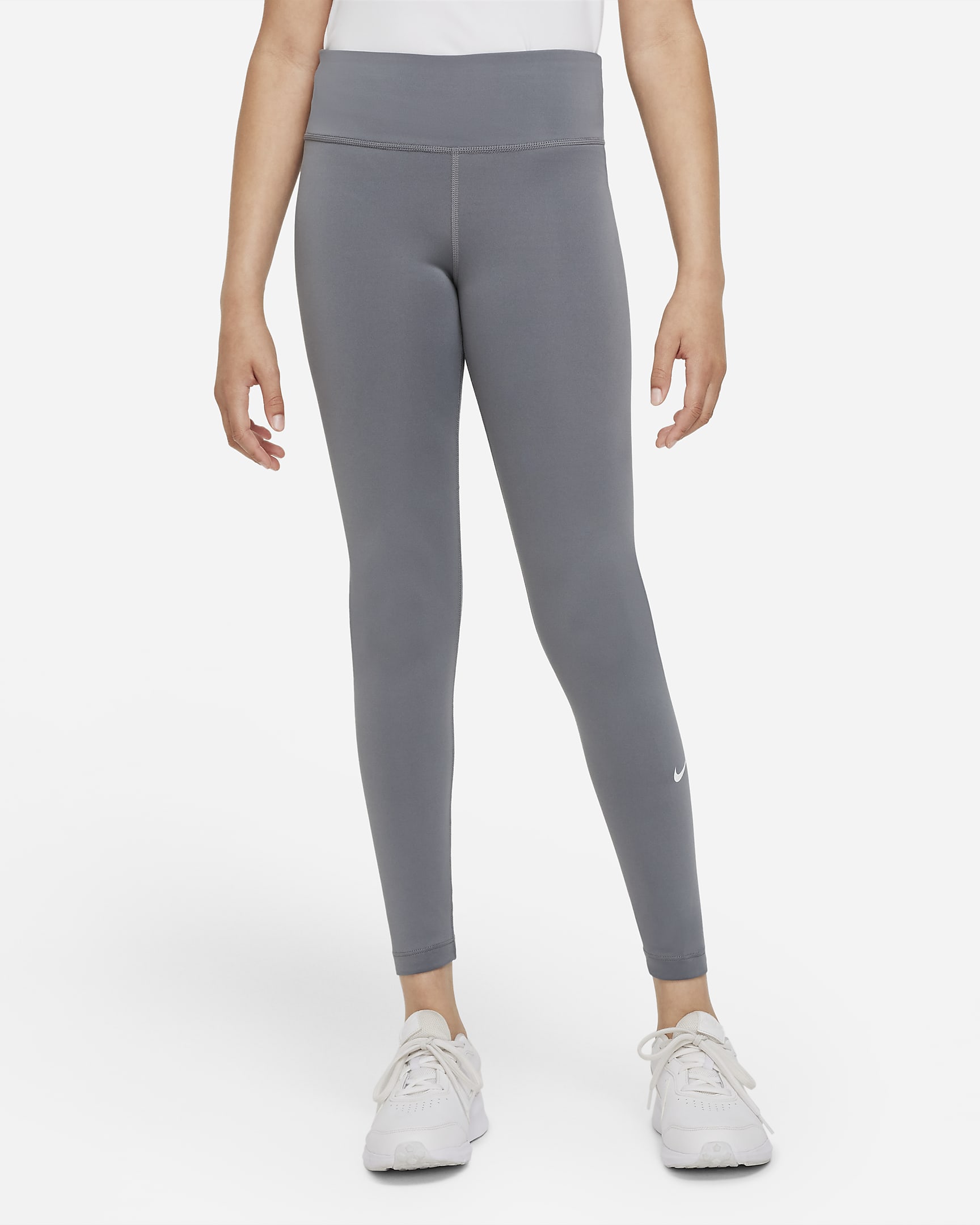 Leggings para niña talla grande Nike Dri-FIT One - Gris humo/Blanco