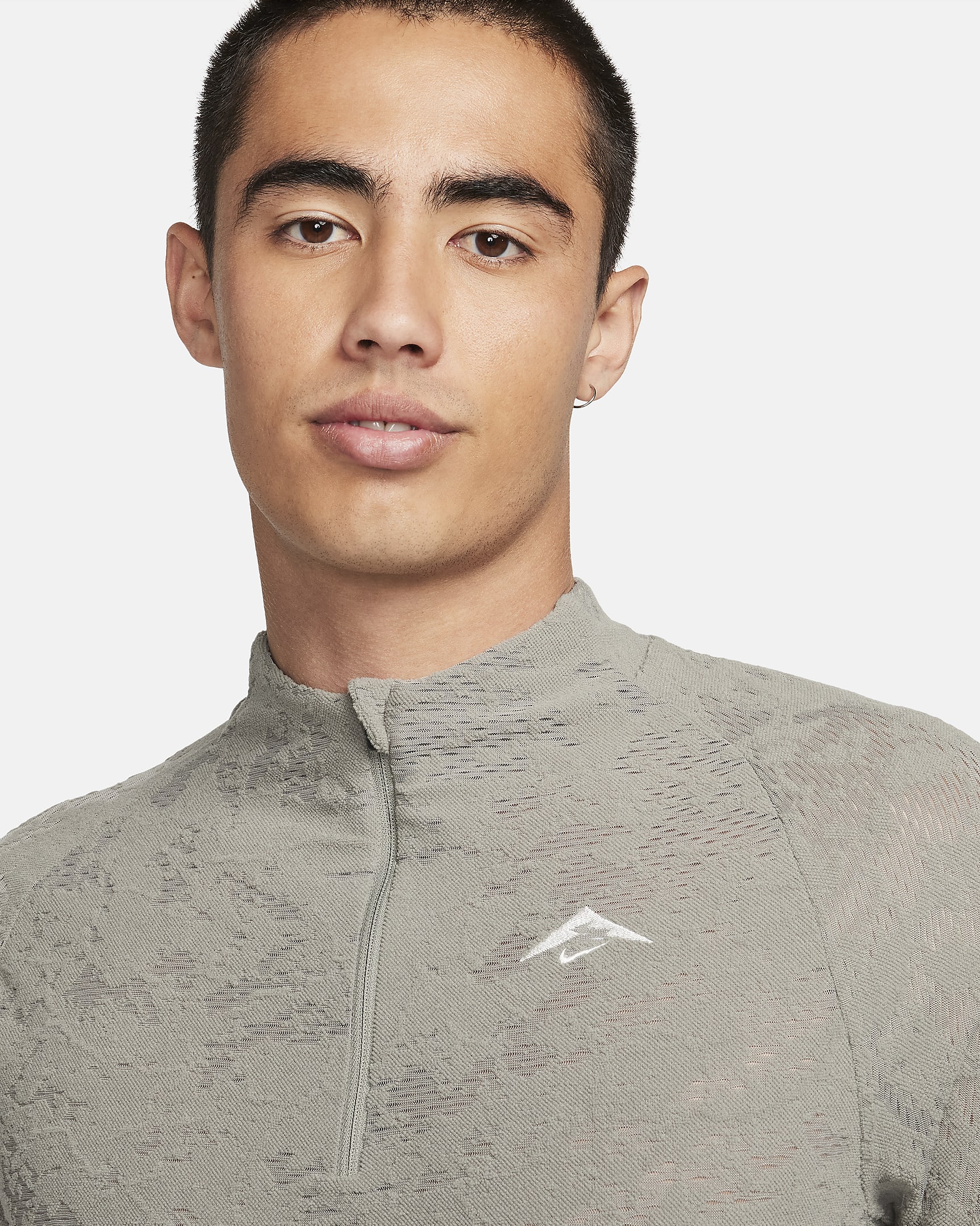 Nike Trail Men's Dri-FIT 1/2-Zip Running Top - Dark Stucco/Dark Stucco/Summit White