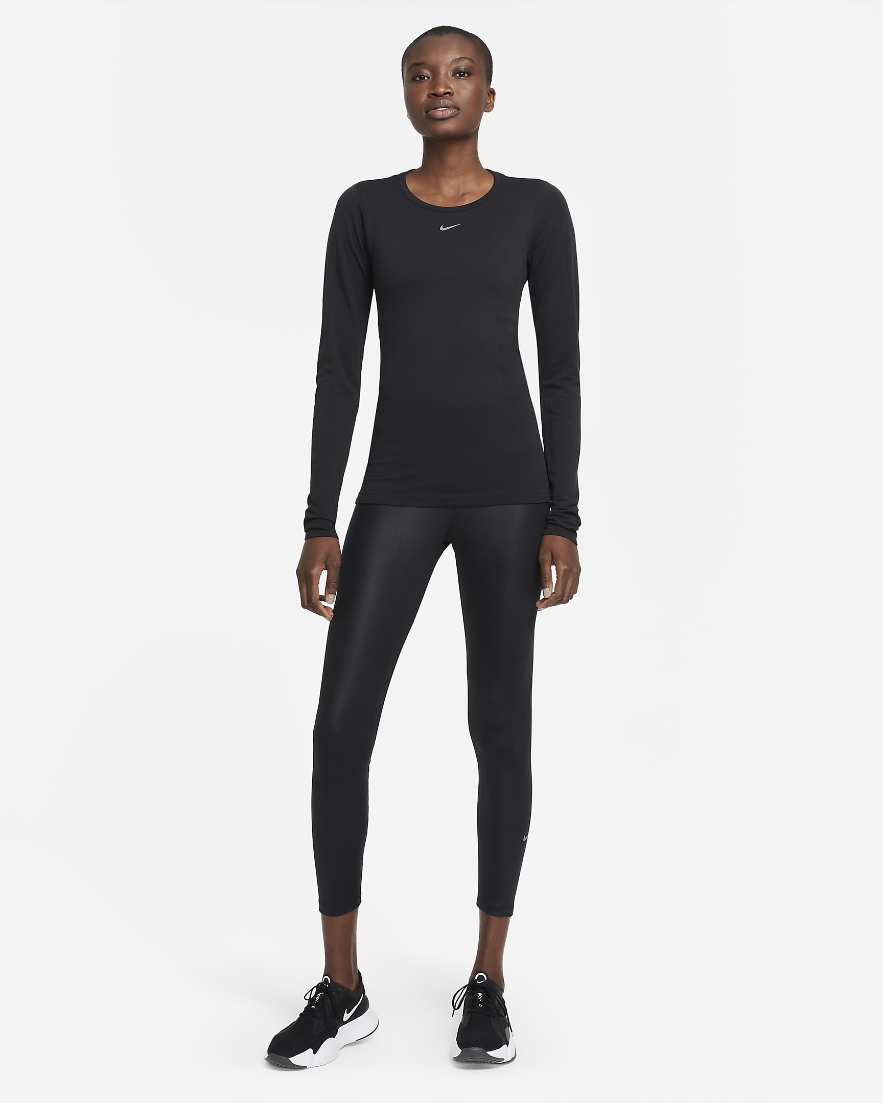 Nike Dri-FIT ADV Aura Women's Slim-Fit Long-Sleeve Training Top - Black