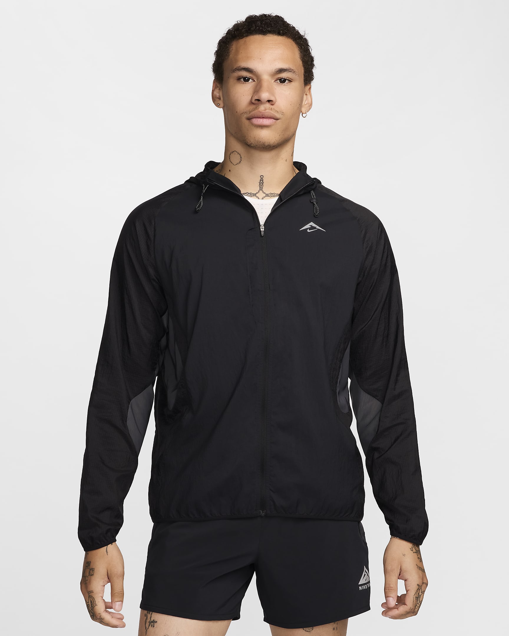 Nike Trail Aireez Men's Running Jacket - Black/Anthracite/Summit White