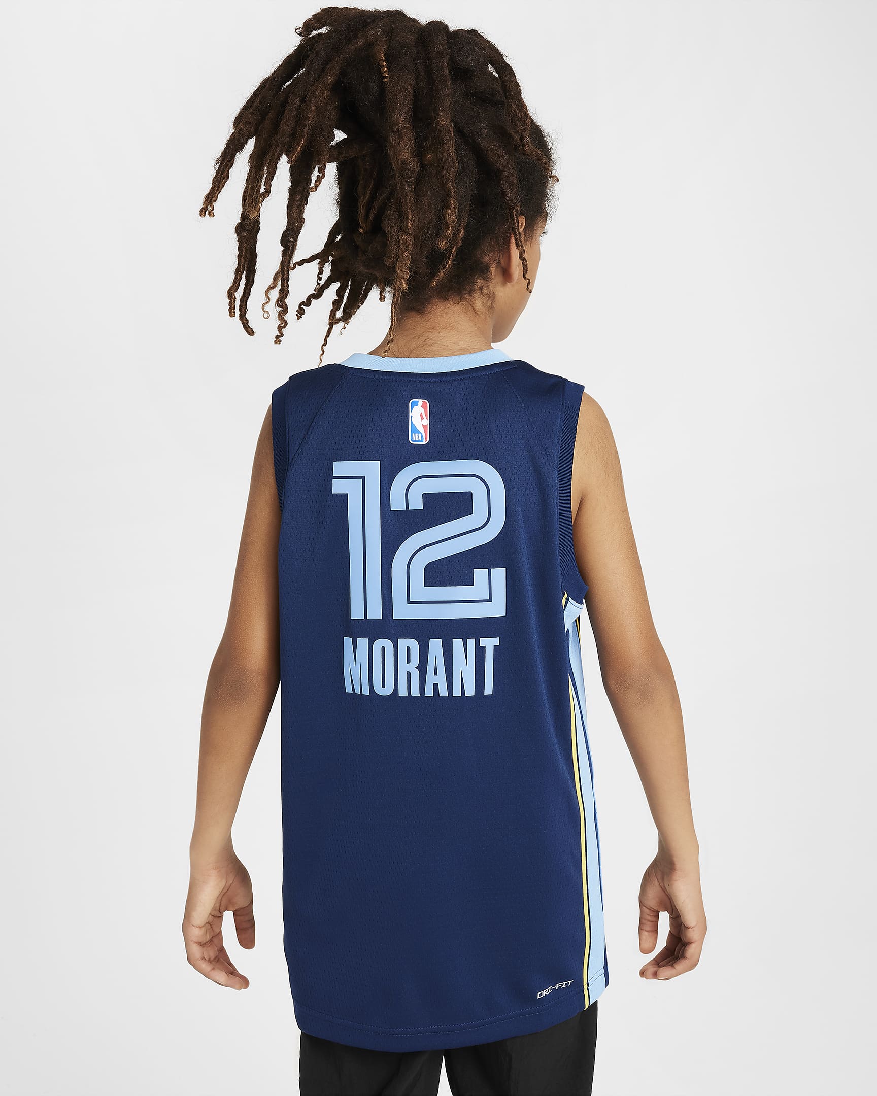 Ja Morant Memphis Grizzlies 2022/23 Icon Edition Older Kids' Dri-FIT NBA Swingman Jersey - College Navy