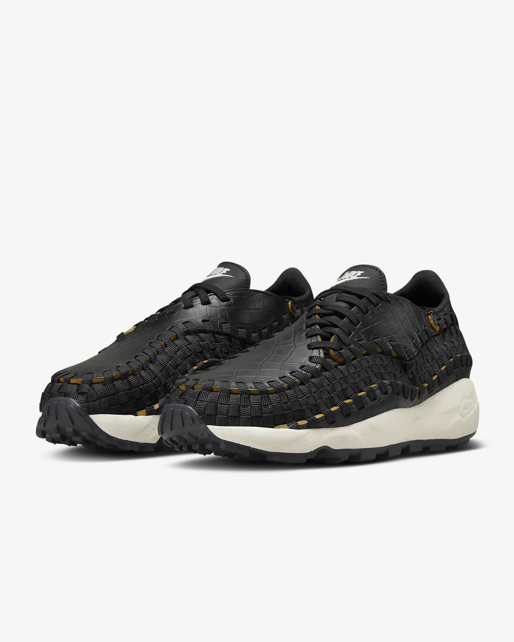 Γυναικεία παπούτσια Nike Air Footscape Woven Premium - Μαύρο/Desert Ochre/Pale Ivory