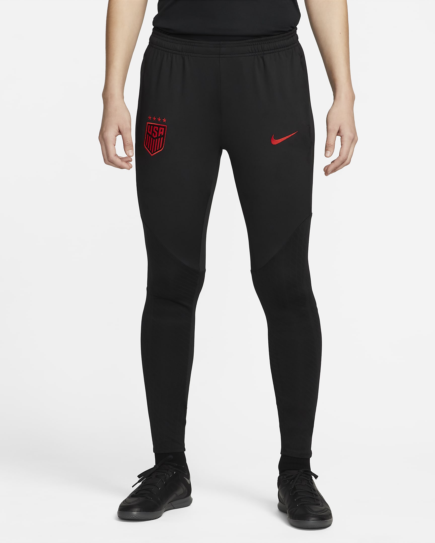 U.S. Strike Women's Nike Dri-FIT Knit Soccer Pants - Black/Speed Red