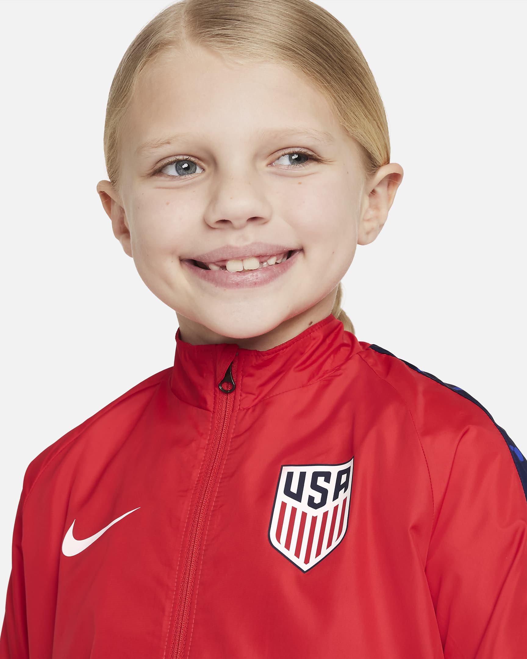 Chamarra de fútbol para niños talla grande U.S. Repel Academy AWF - Rojo velocidad/Blanco