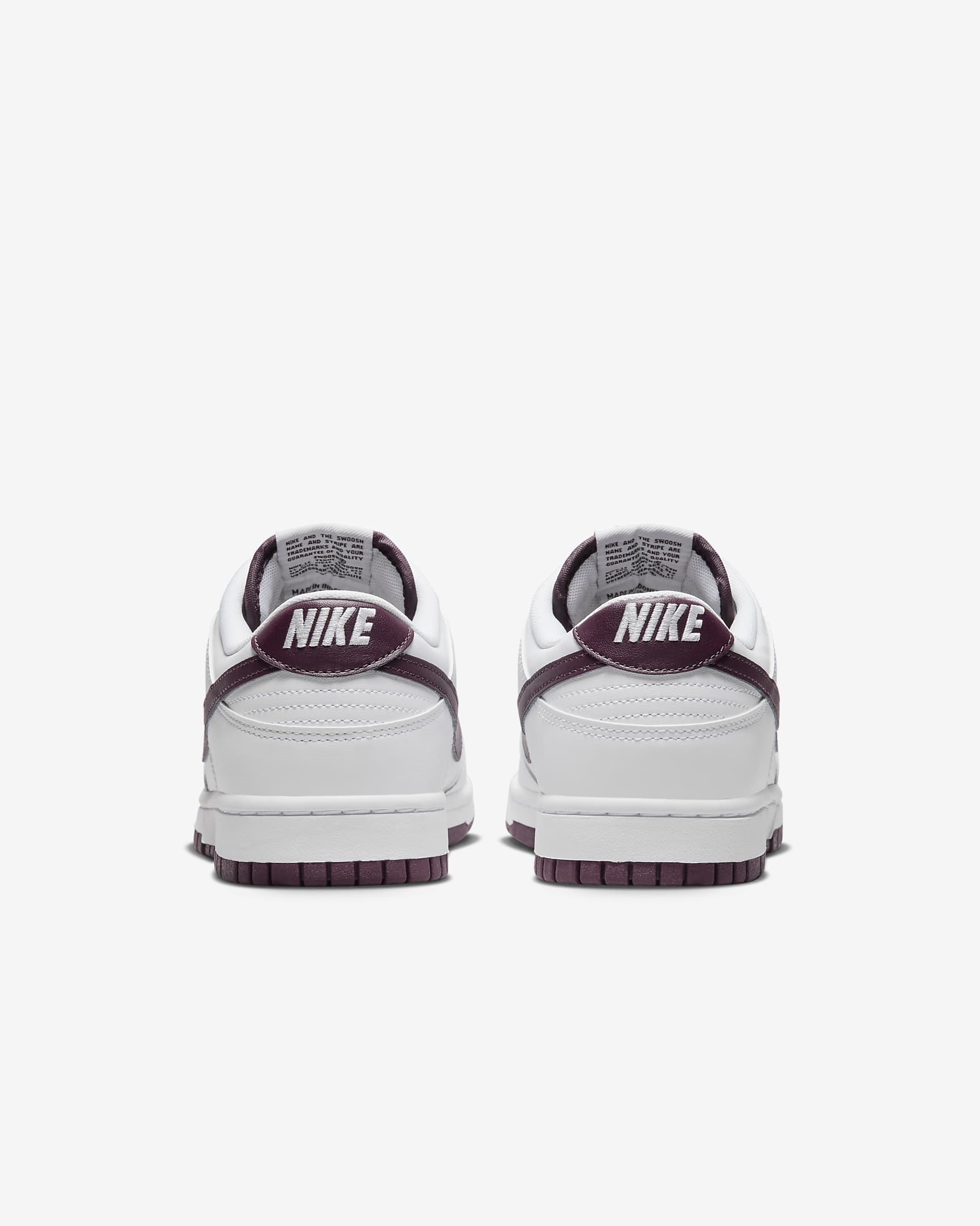 Nike Dunk Low Retro Men's Shoes - White/White/Night Maroon