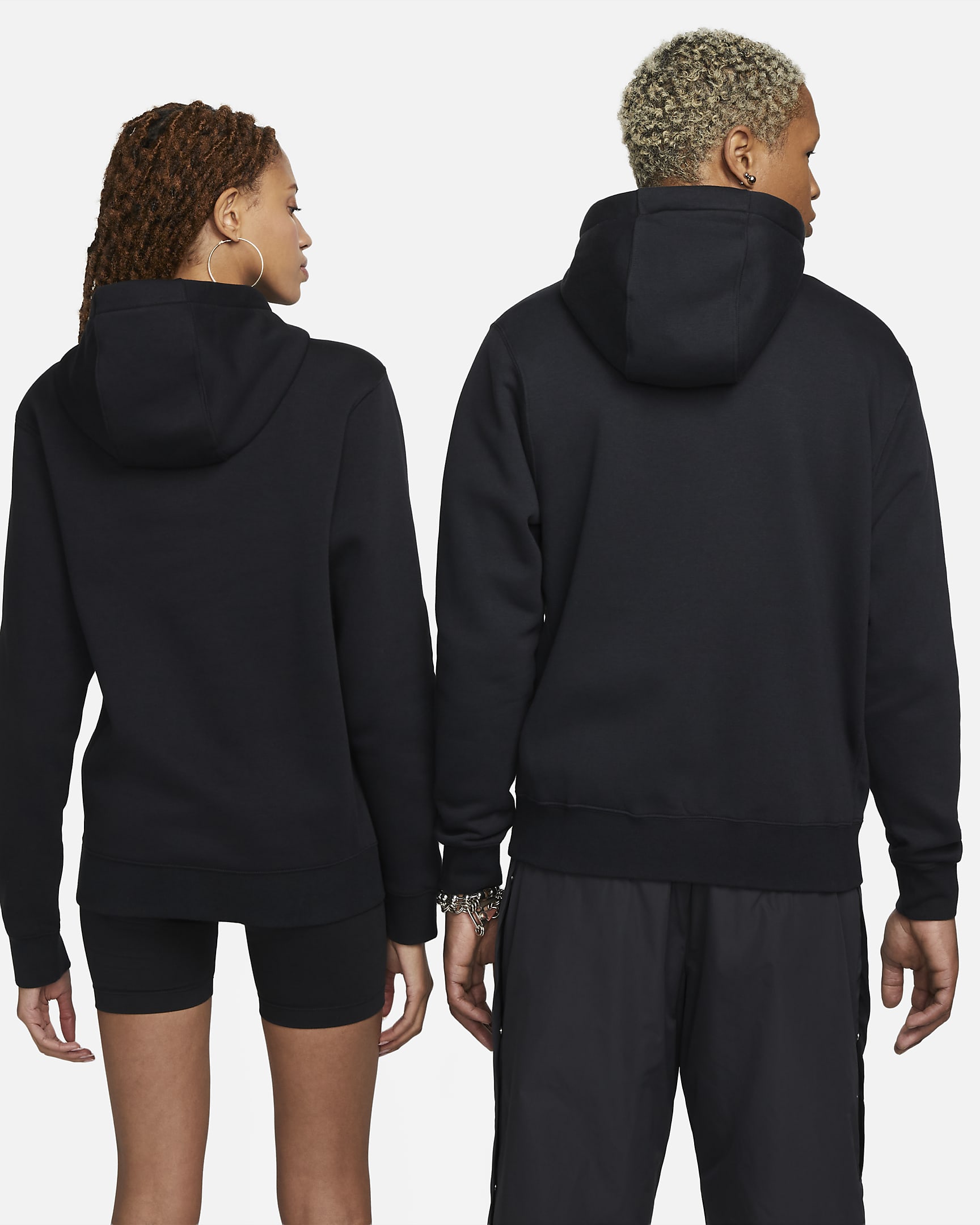 Sweat à capuche et zip Nike Sportswear Club Fleece pour Homme - Noir/Noir/Blanc