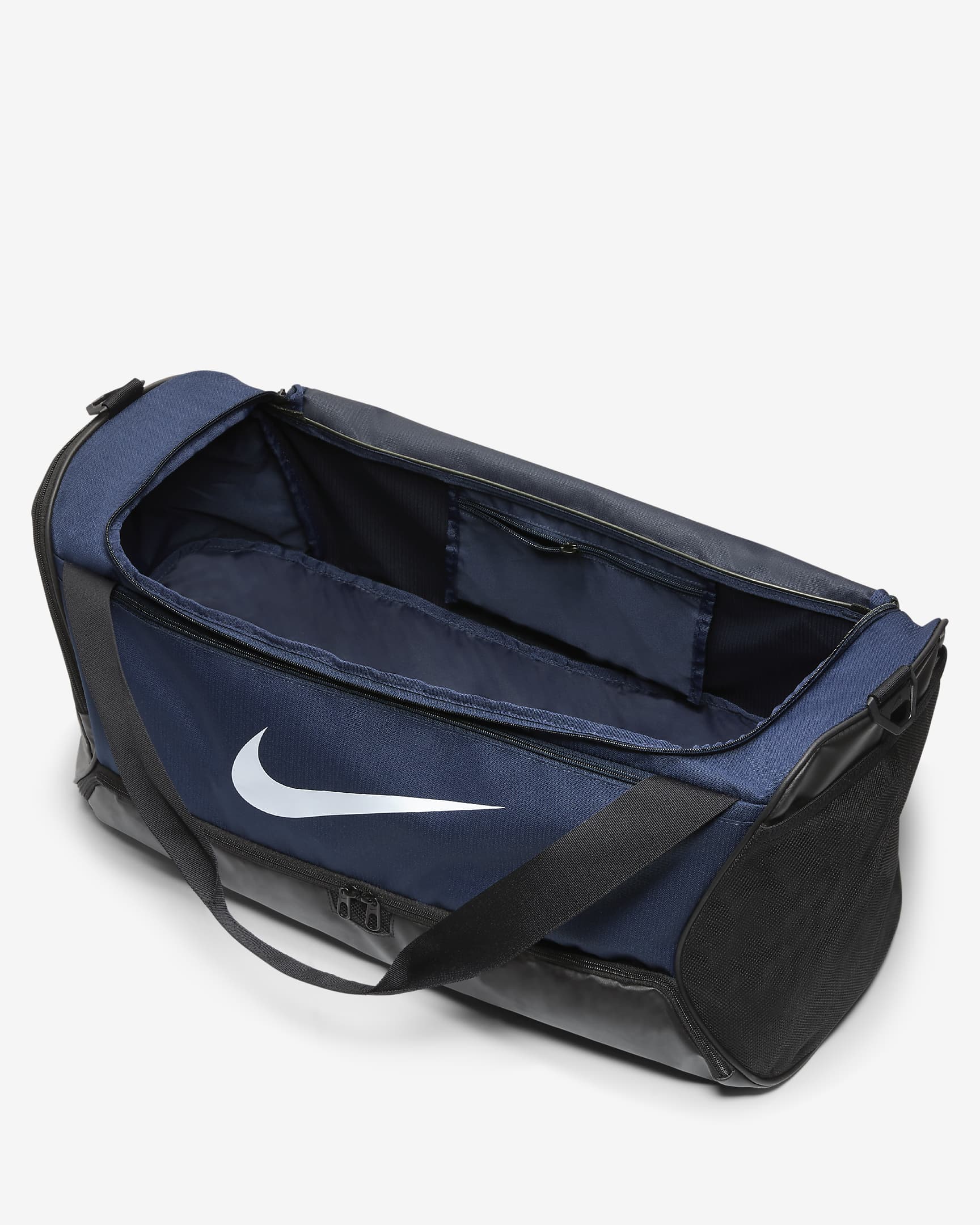 Nike Brasilia 9.5 Training Duffel Bag (Medium, 60L) - Midnight Navy/Black/White