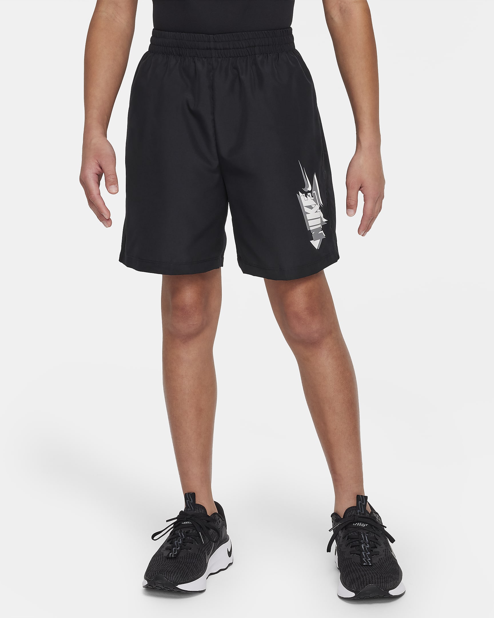 Nike Multi Older Kids' (Boys') Dri-FIT Woven Shorts - Black/Black