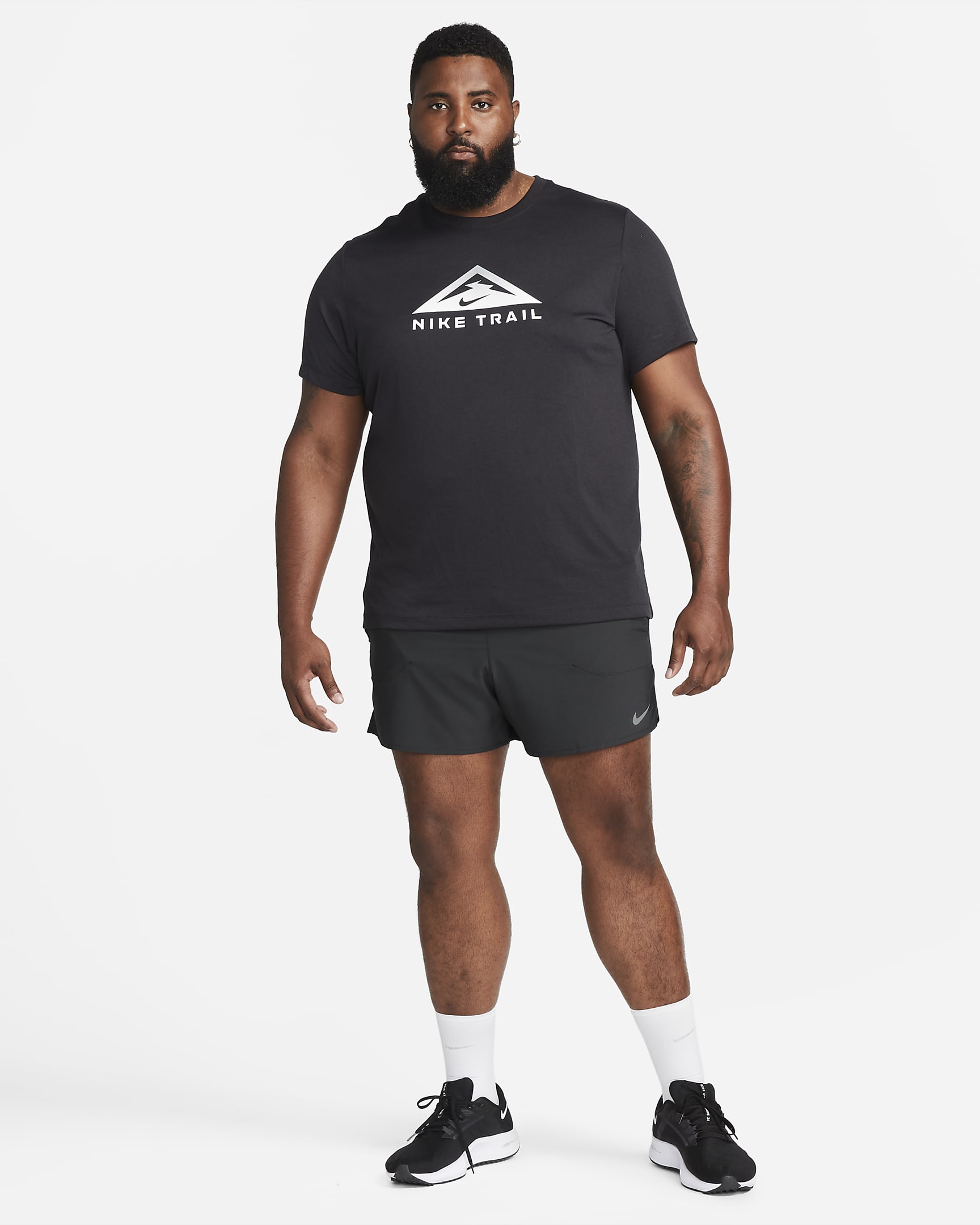 Nike Stride Dri-FIT-Laufshorts mit Futter für Herren (ca. 12,5 cm) - Schwarz/Schwarz