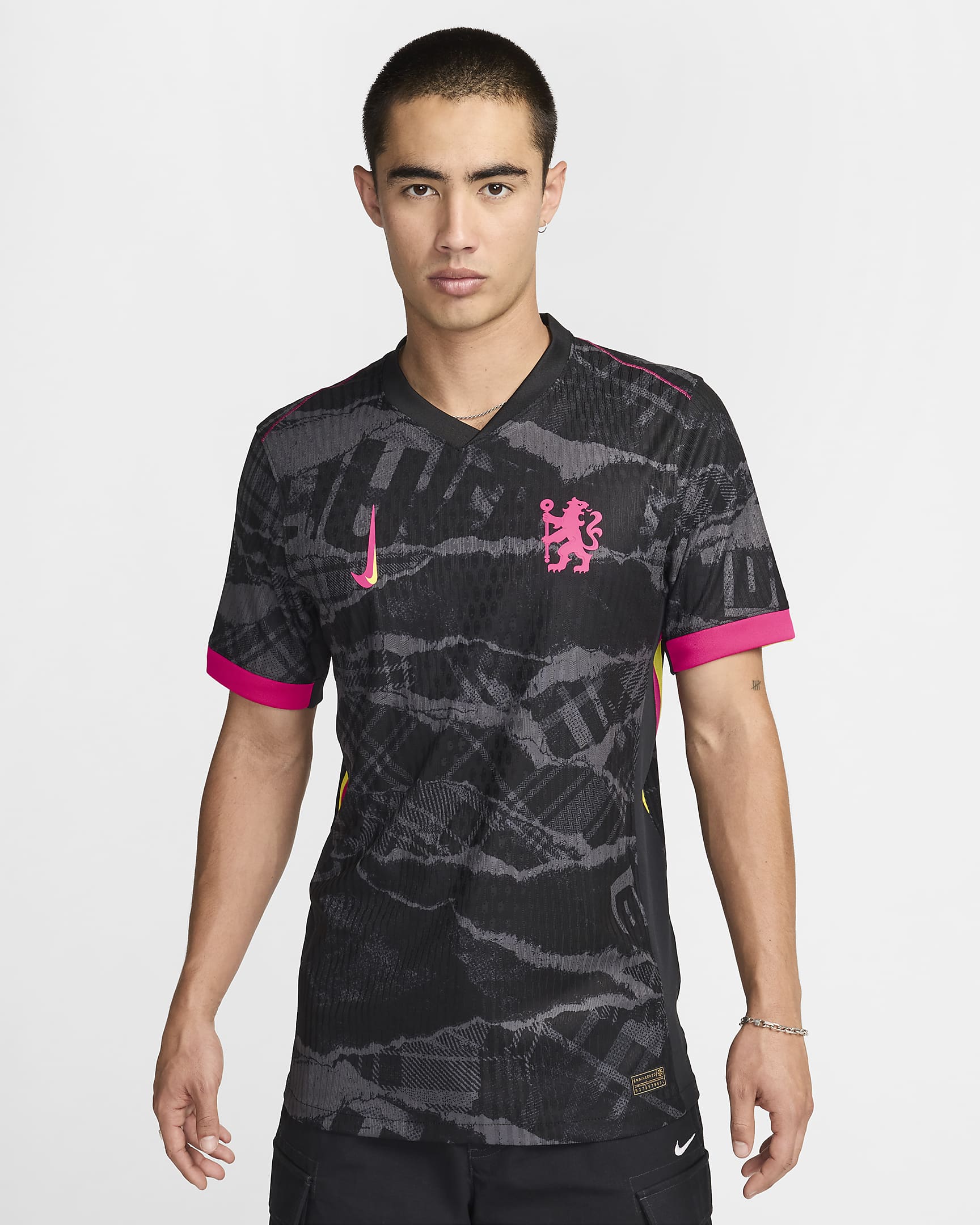 FC Chelsea 2024/25 Match Third Nike Authentic Dri-FIT ADV-Fußballtrikot (Herren) - Anthracite/Schwarz/Opti Yellow/Pink Prime