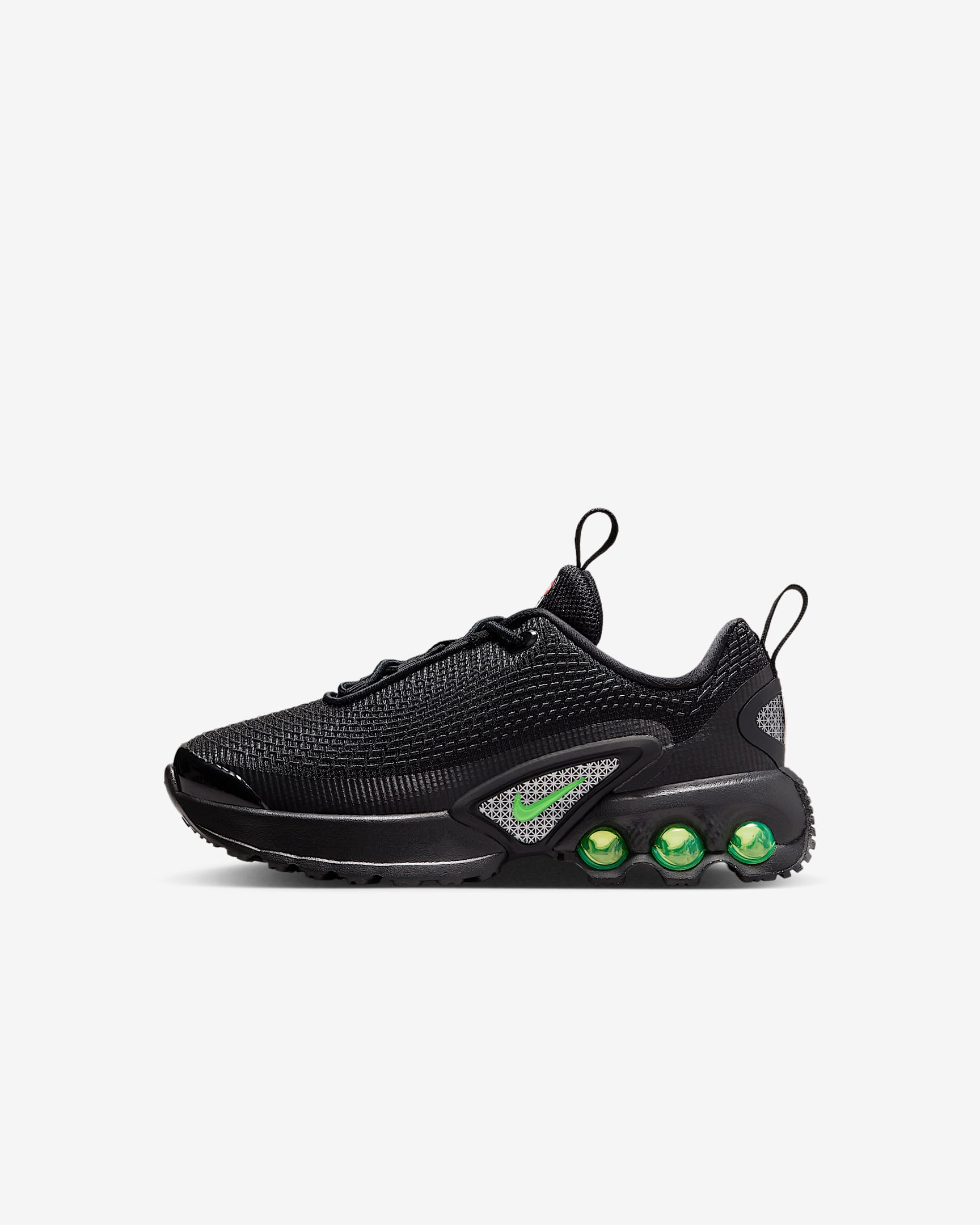 Nike Air Max Dn Younger Kids' Shoes - Black/Black/Anthracite/Green Strike