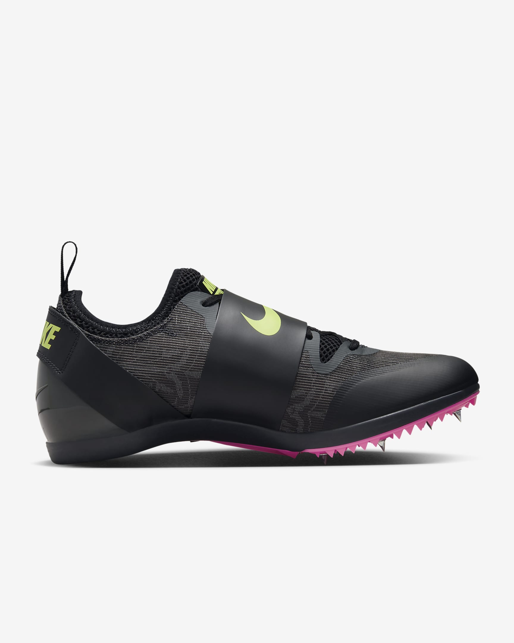 Nike Pole Vault Elite Zapatillas con clavos de salto Track & Field - Anthracite/Negro/Light Lemon Twist/Fierce Pink