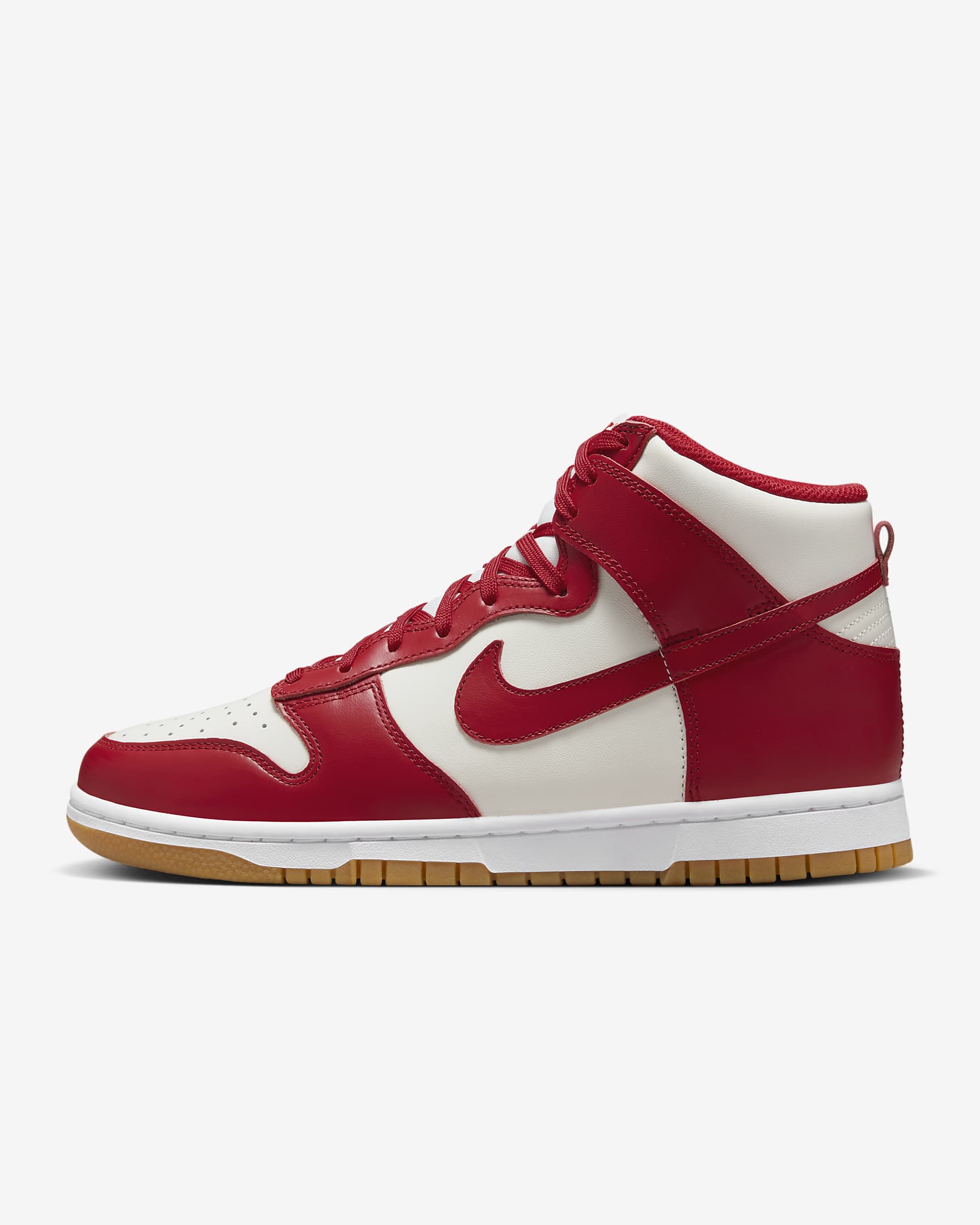 Tenis para mujer Nike Dunk High - Vela/Marrón claro goma/Blanco/Rojo gimnasio