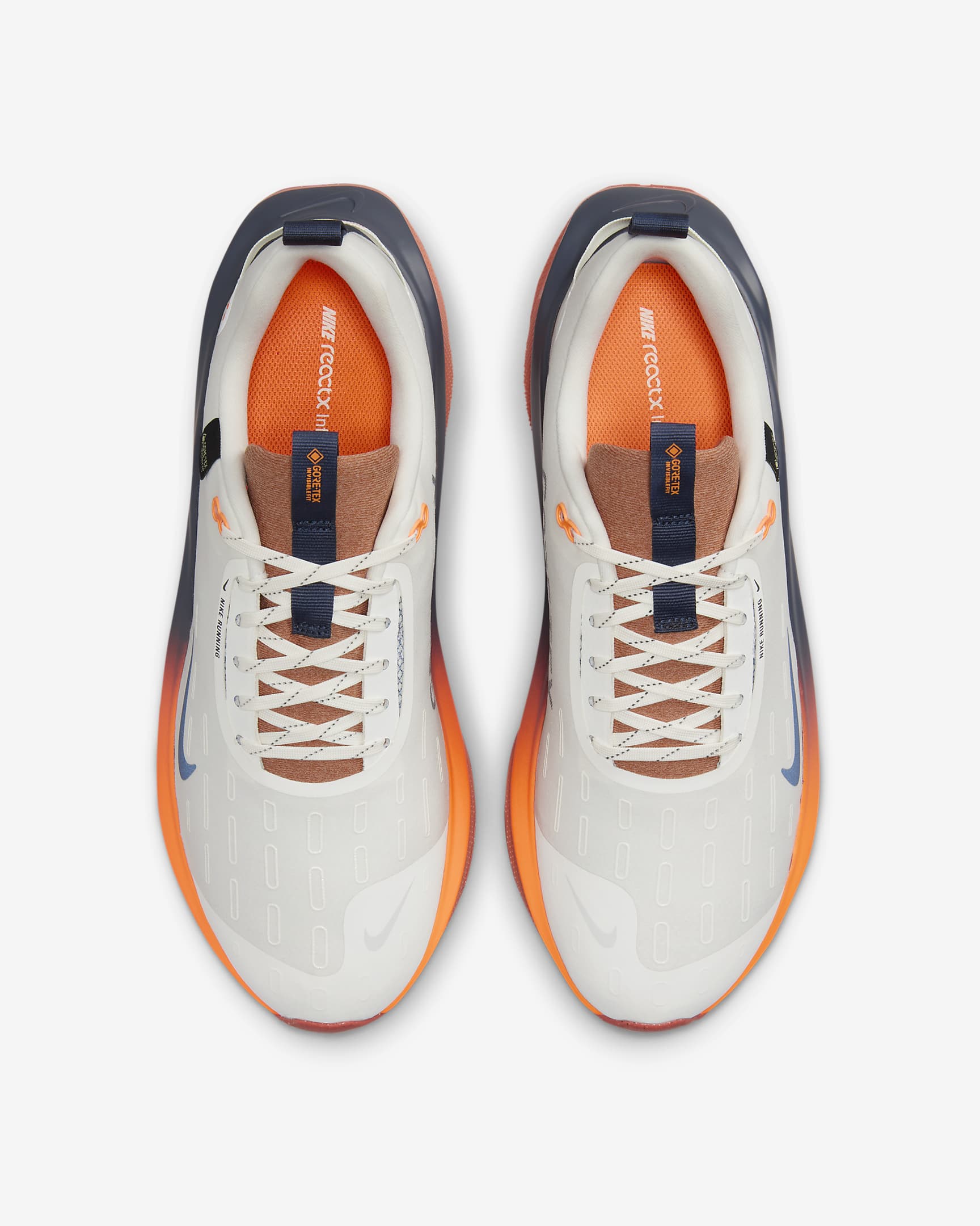 Nike InfinityRN 4 GORE-TEX waterdichte hardloopschoenen voor heren (straat) - Sail/Total Orange/Burnt Sunrise/Thunder Blue