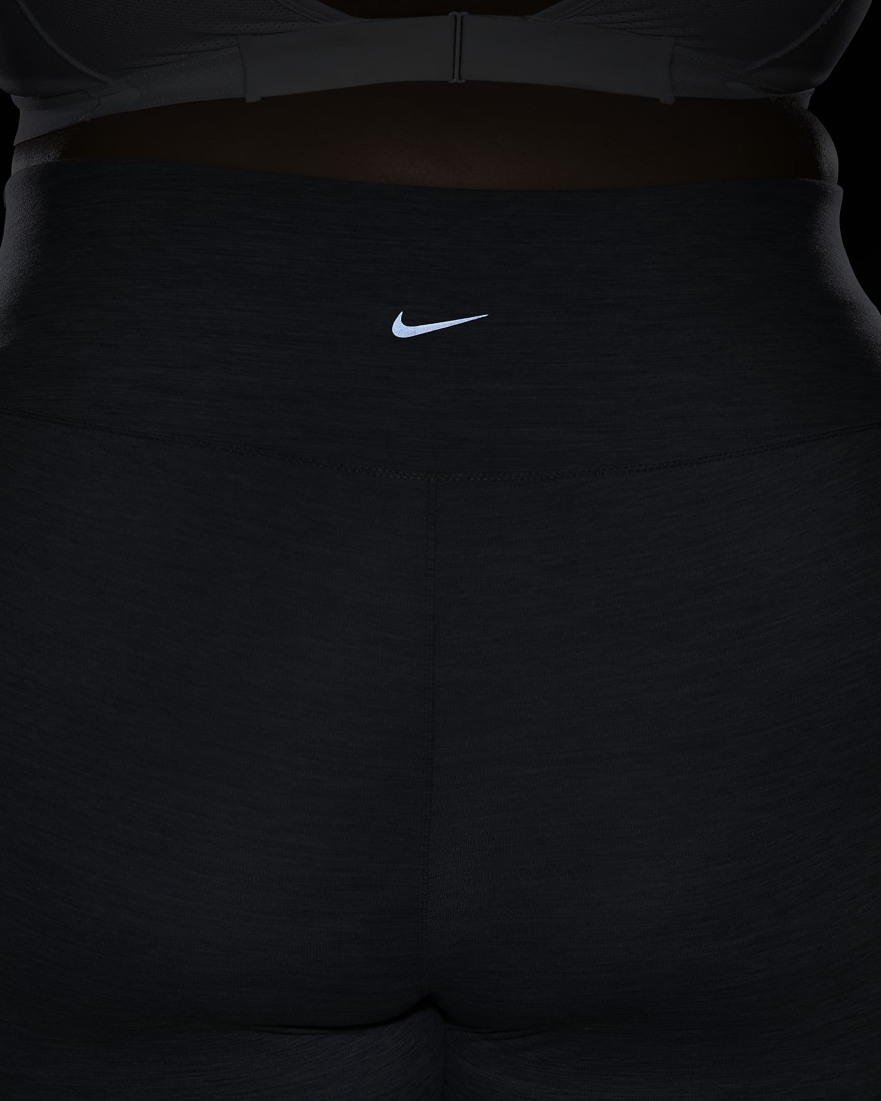 Nike One Women's High-Waisted 7/8 Leggings with Pockets (Plus Size) - Smoke Grey/Heather/Black