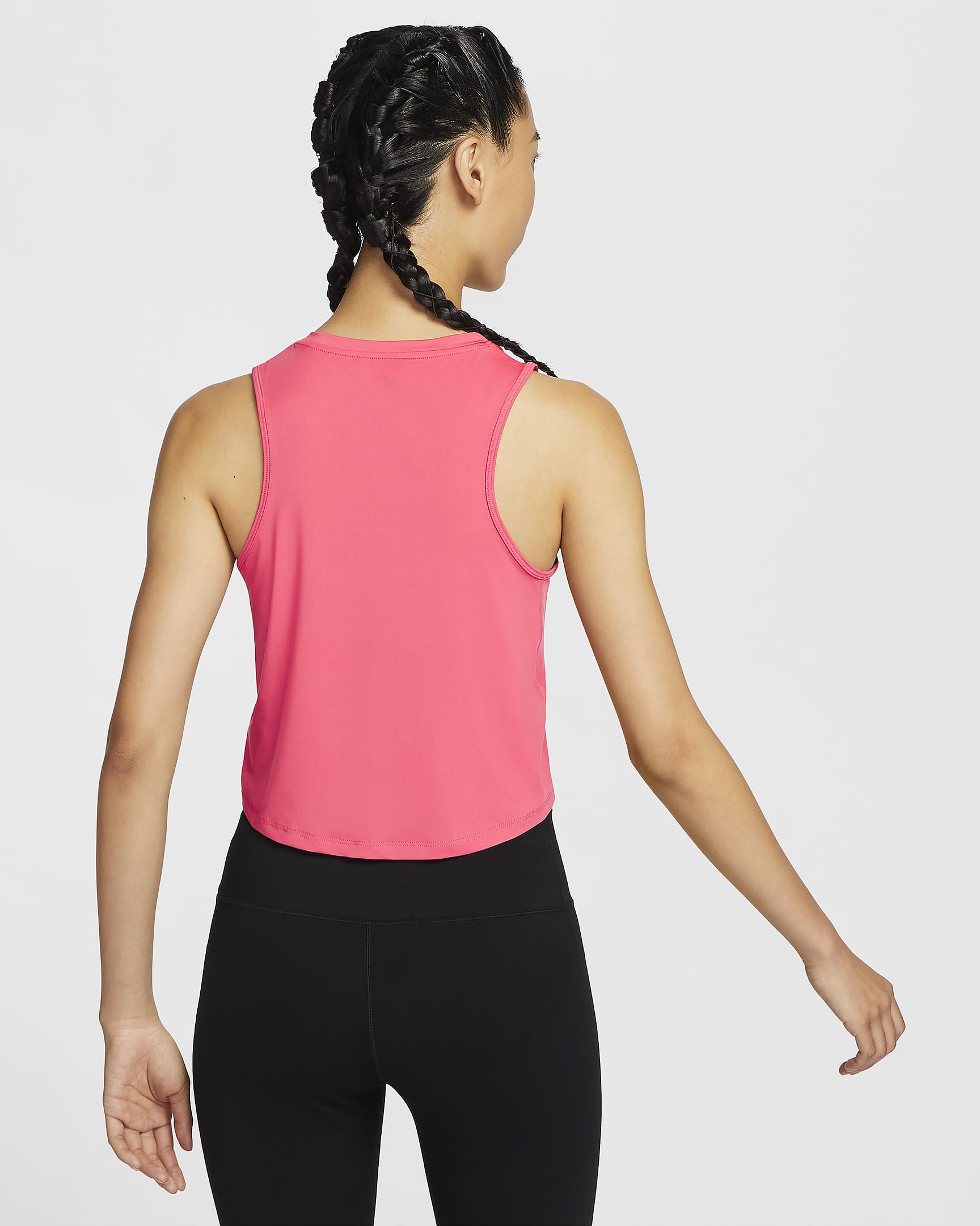 Nike One Classic Women's Dri-FIT Cropped Tank Top - Aster Pink/Black