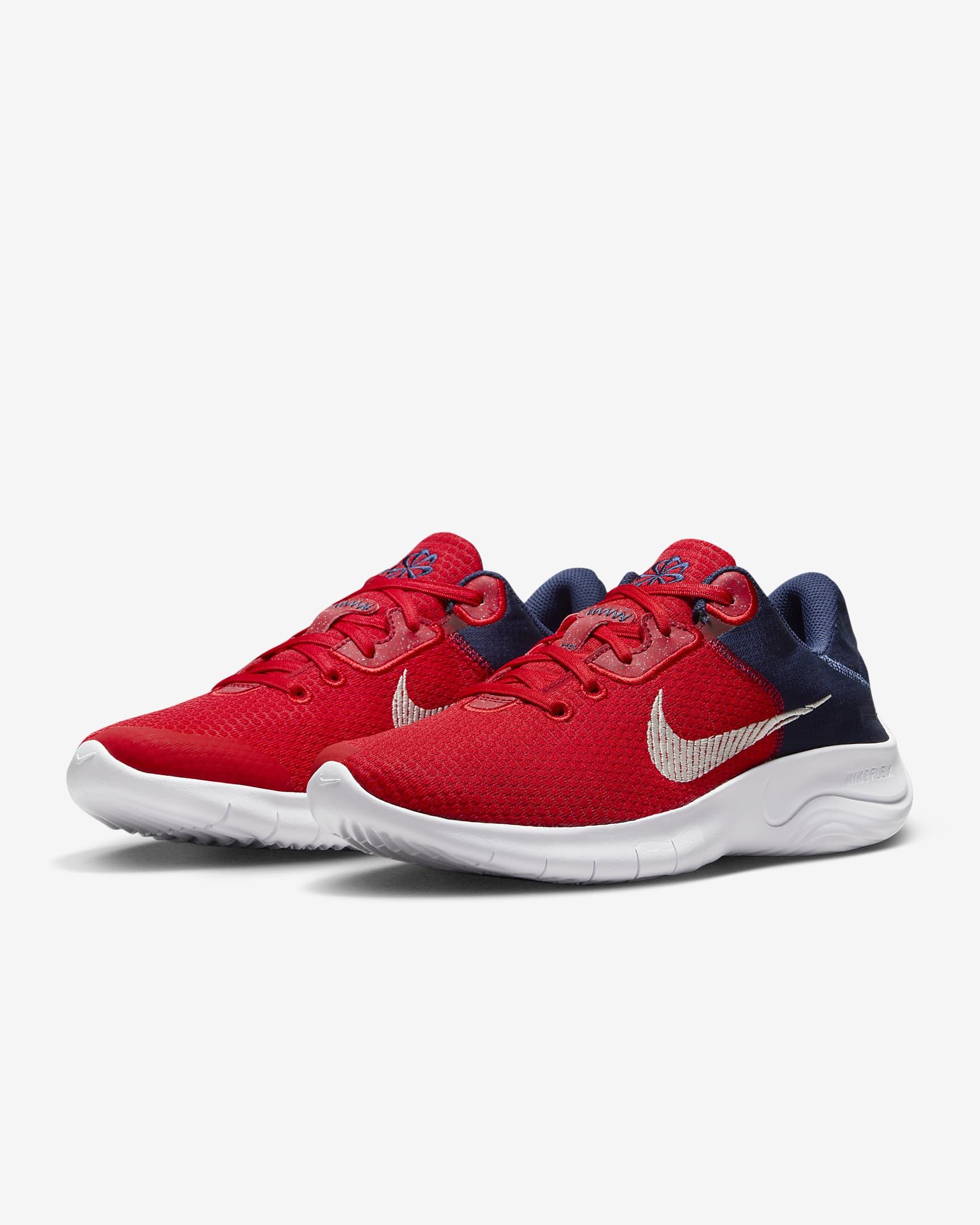 Nike Flex Experience Run 11 Men's Road Running Shoes - University Red/Midnight Navy/Blue Joy/Sea Glass