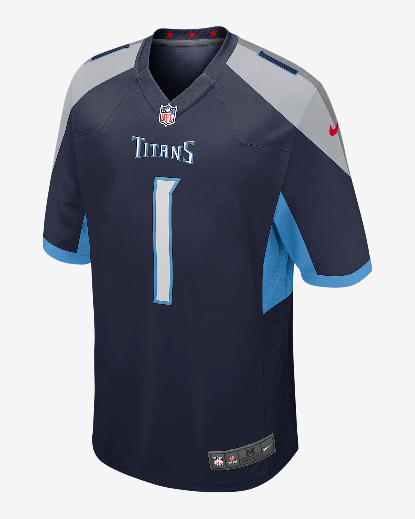 Jersey Nike de la NFL Game para niños talla grande Cam Ward Tennessee Titans 2025 NFL Draft First Round Pick - Azul marino