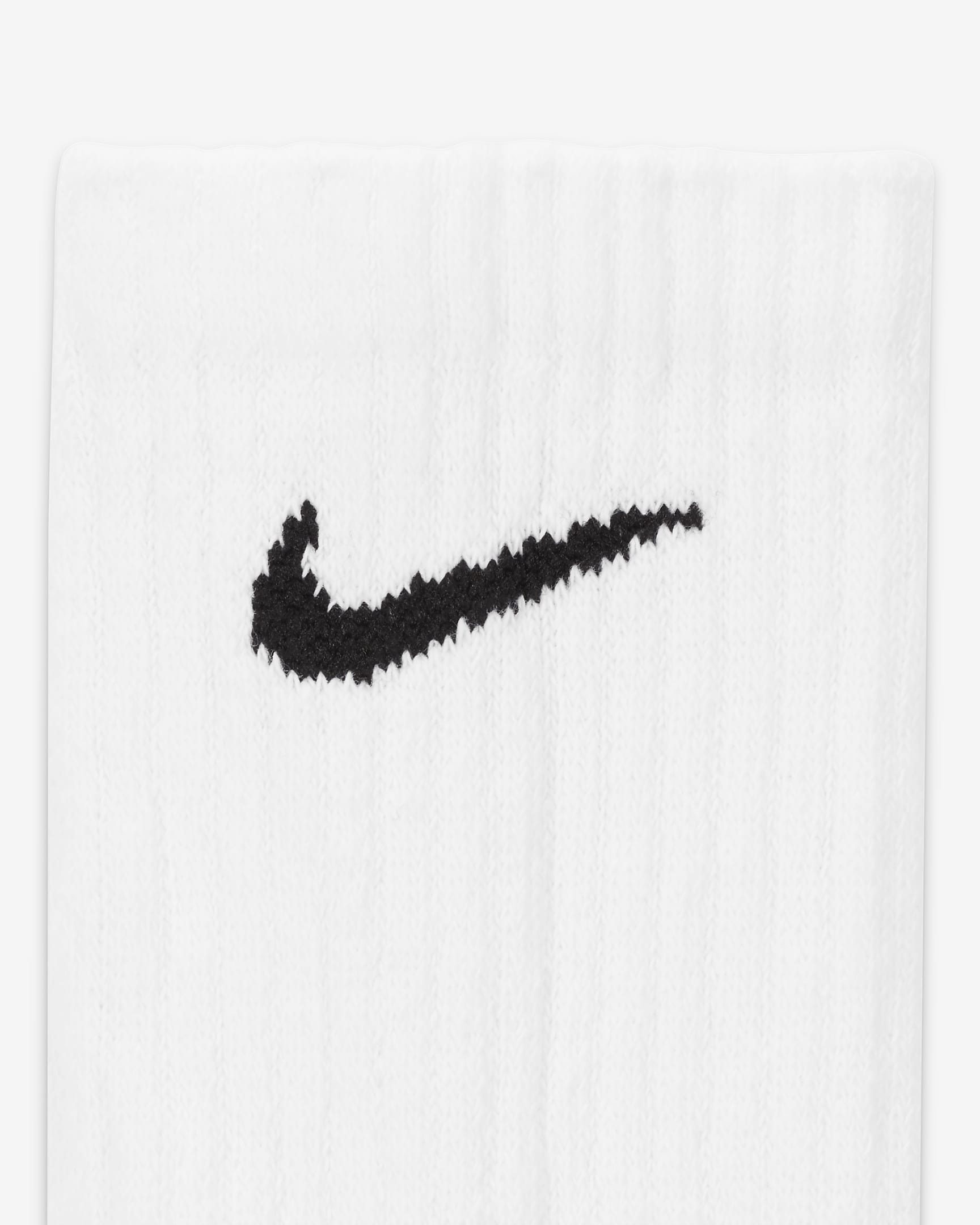 Chaussettes de training mi-mollet Nike Everyday Cushioned (6 paires) - Blanc/Noir