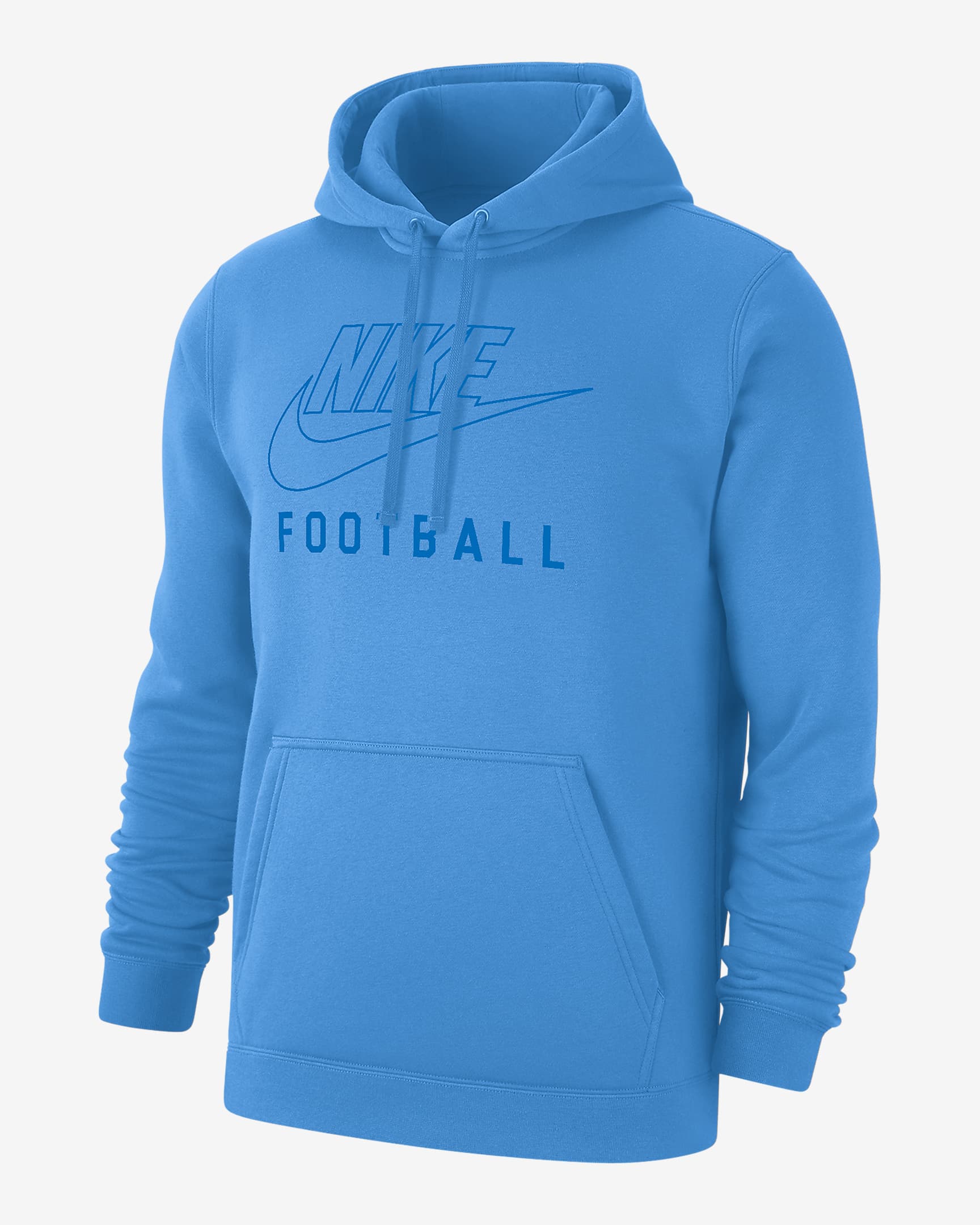 Nike Swoosh Club Fleece Men's Football Pullover Hoodie - University Blue