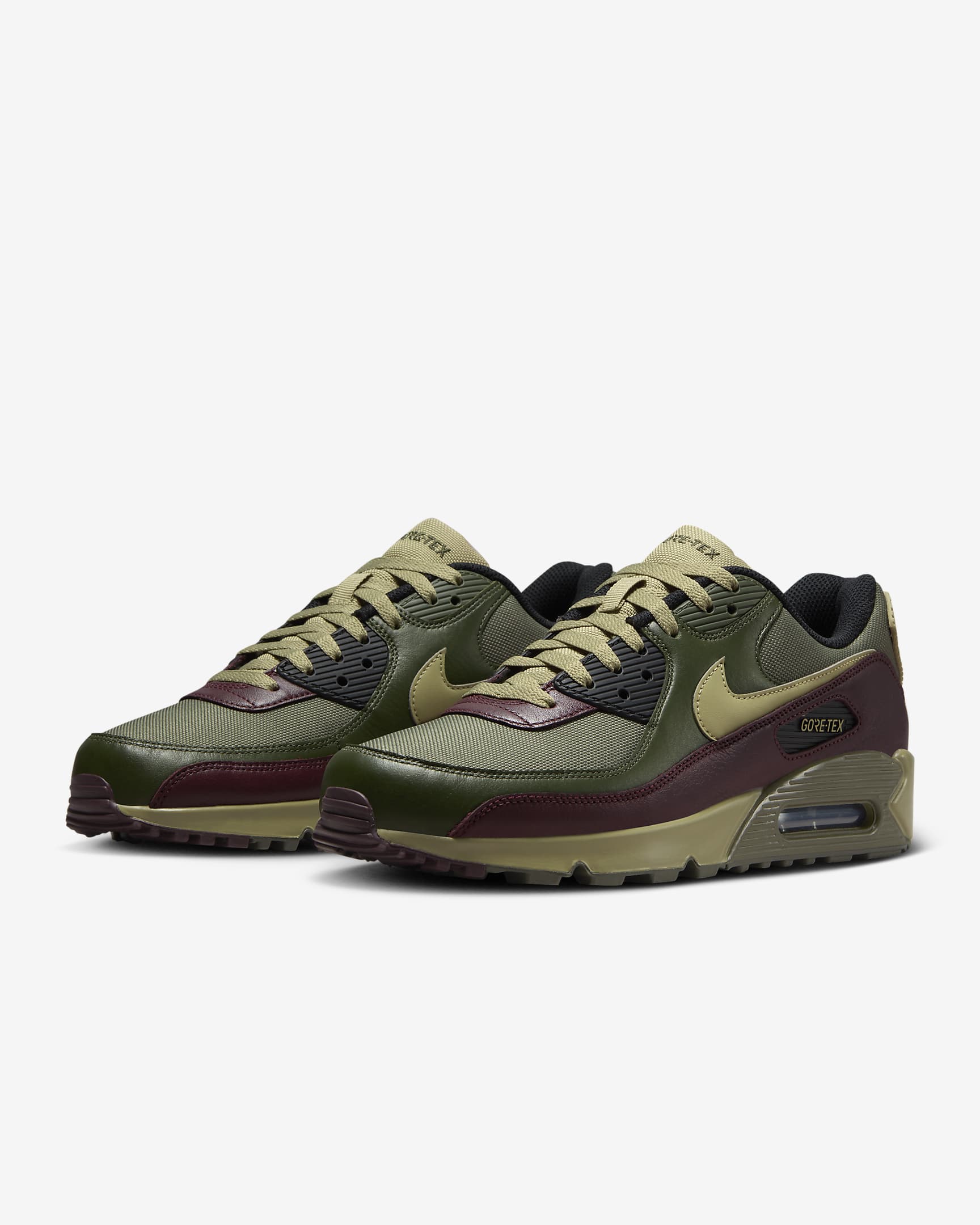 Nike Air Max 90 GORE-TEX Herrenschuh - Medium Olive/Cargo Khaki/Burgundy Crush/Neutral Olive