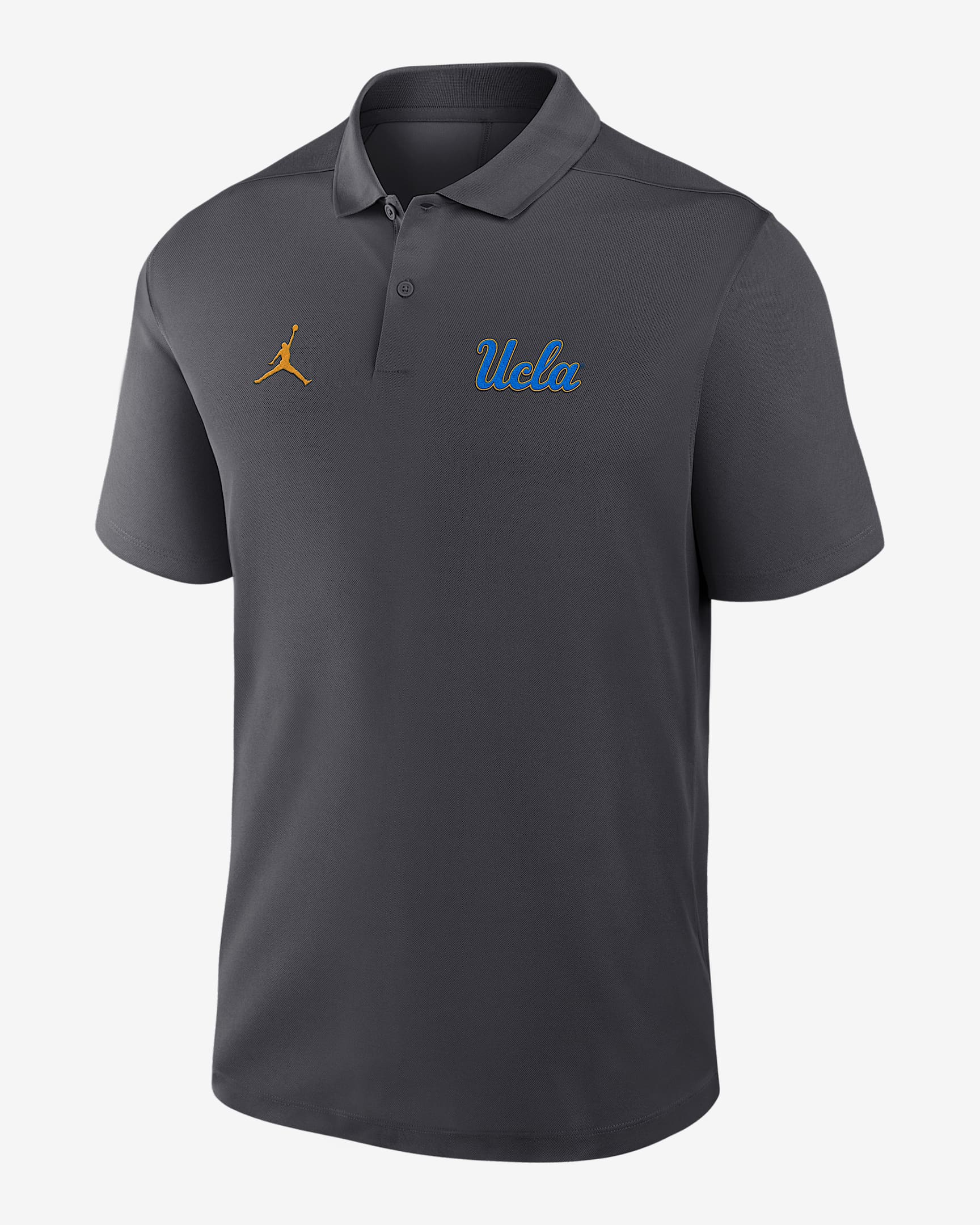 Polo universitario Nike Dri-FIT para hombre UCLA Primetime Victory Primary Logo - Antracita