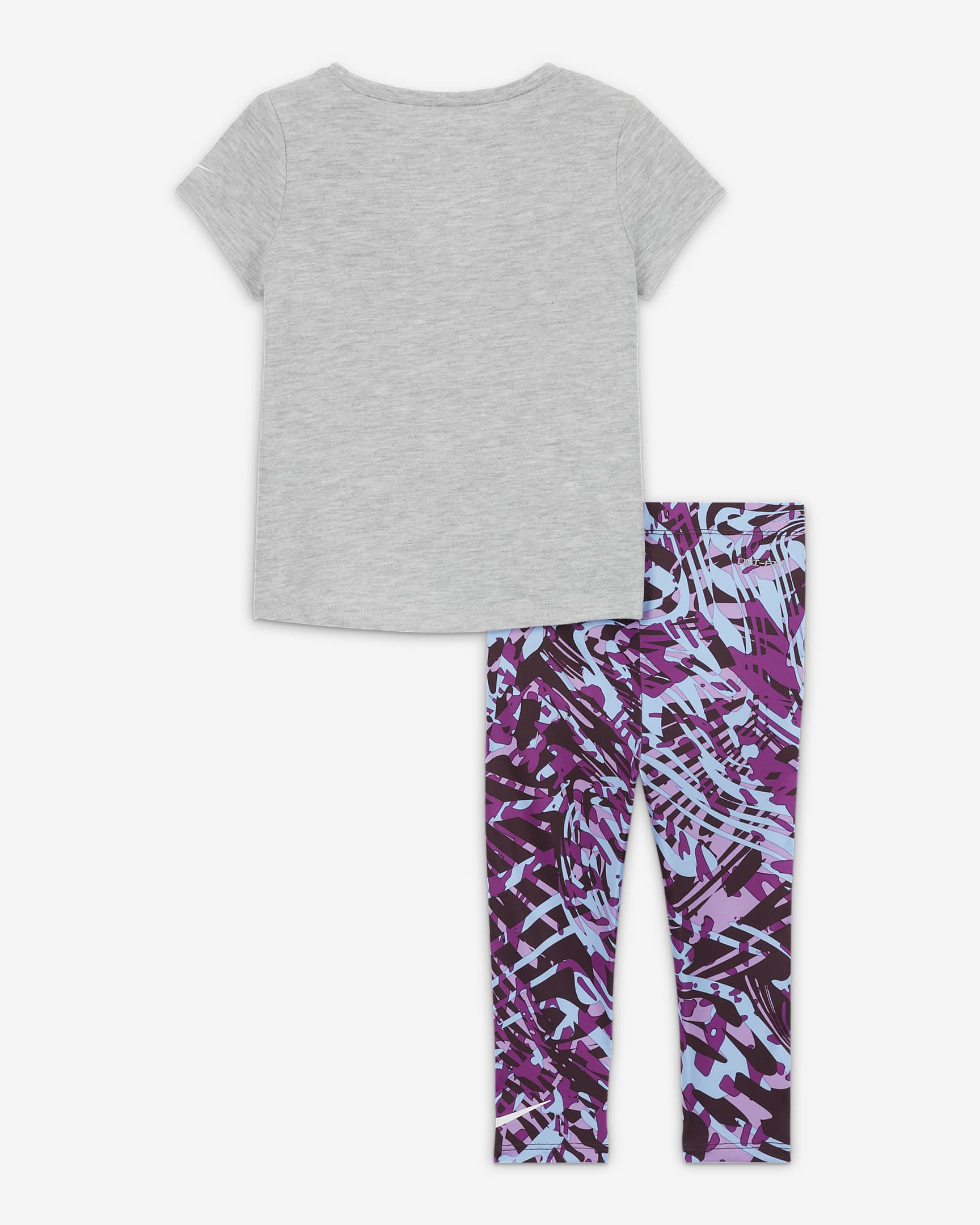 Nike Dri-FIT Printed Leggings Set Baby (12–24M) Set - Rush Fuchsia