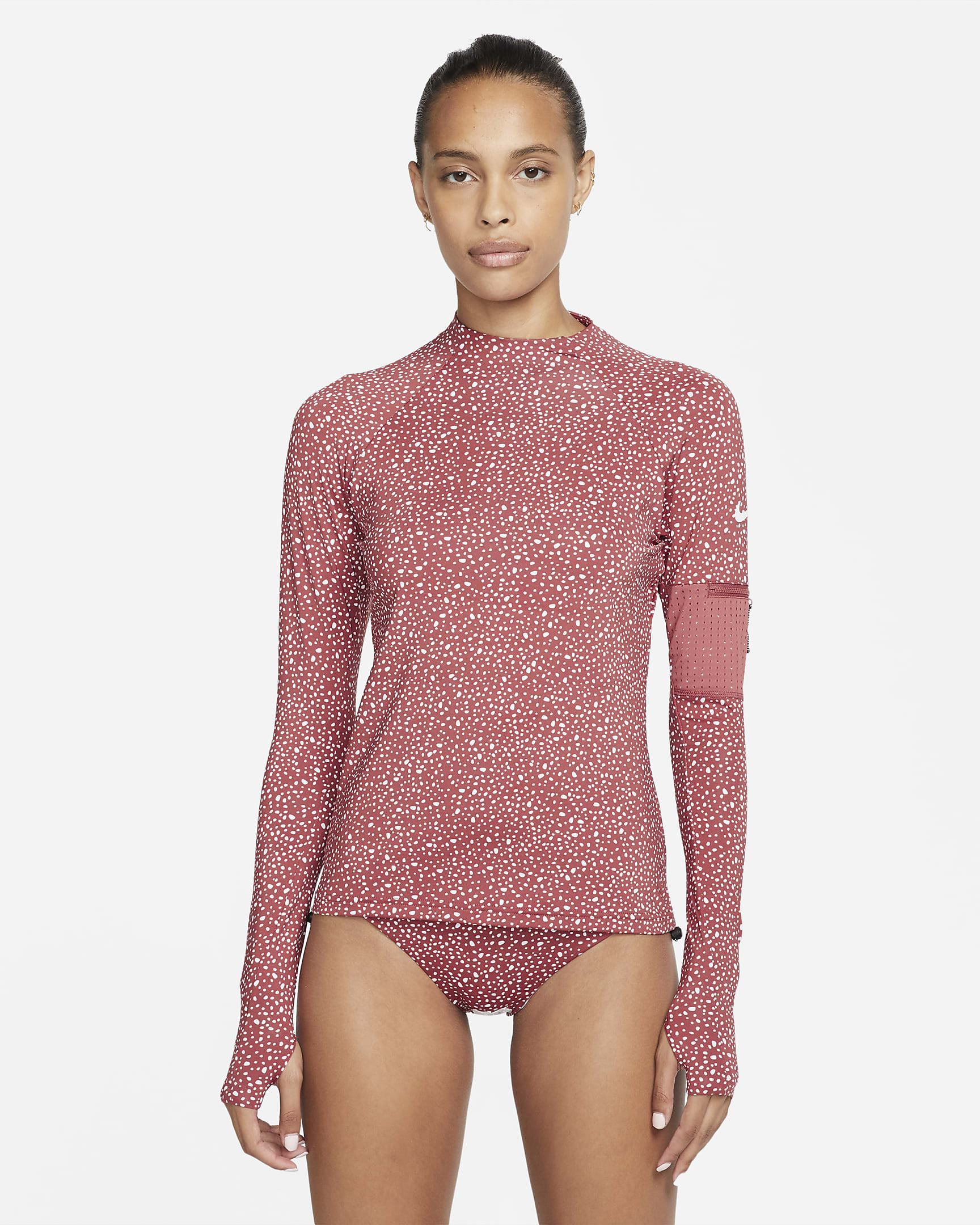 Nike Water Dots Women's Long Sleeve Hydroguard - Canyon Rust