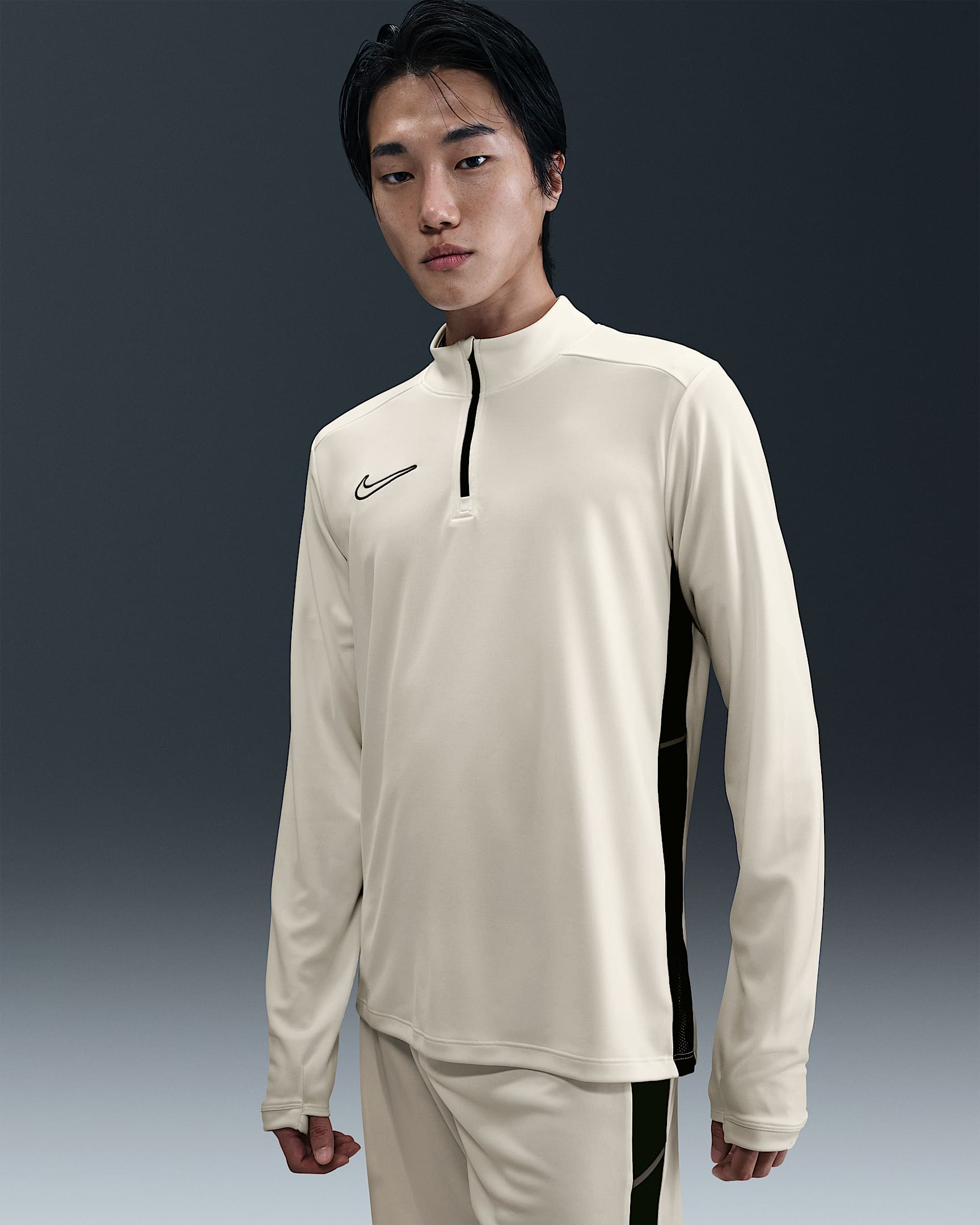 Maglia da calcio per allenamento Dri-FIT Nike Academy – Uomo - Sail/Nero/University Red