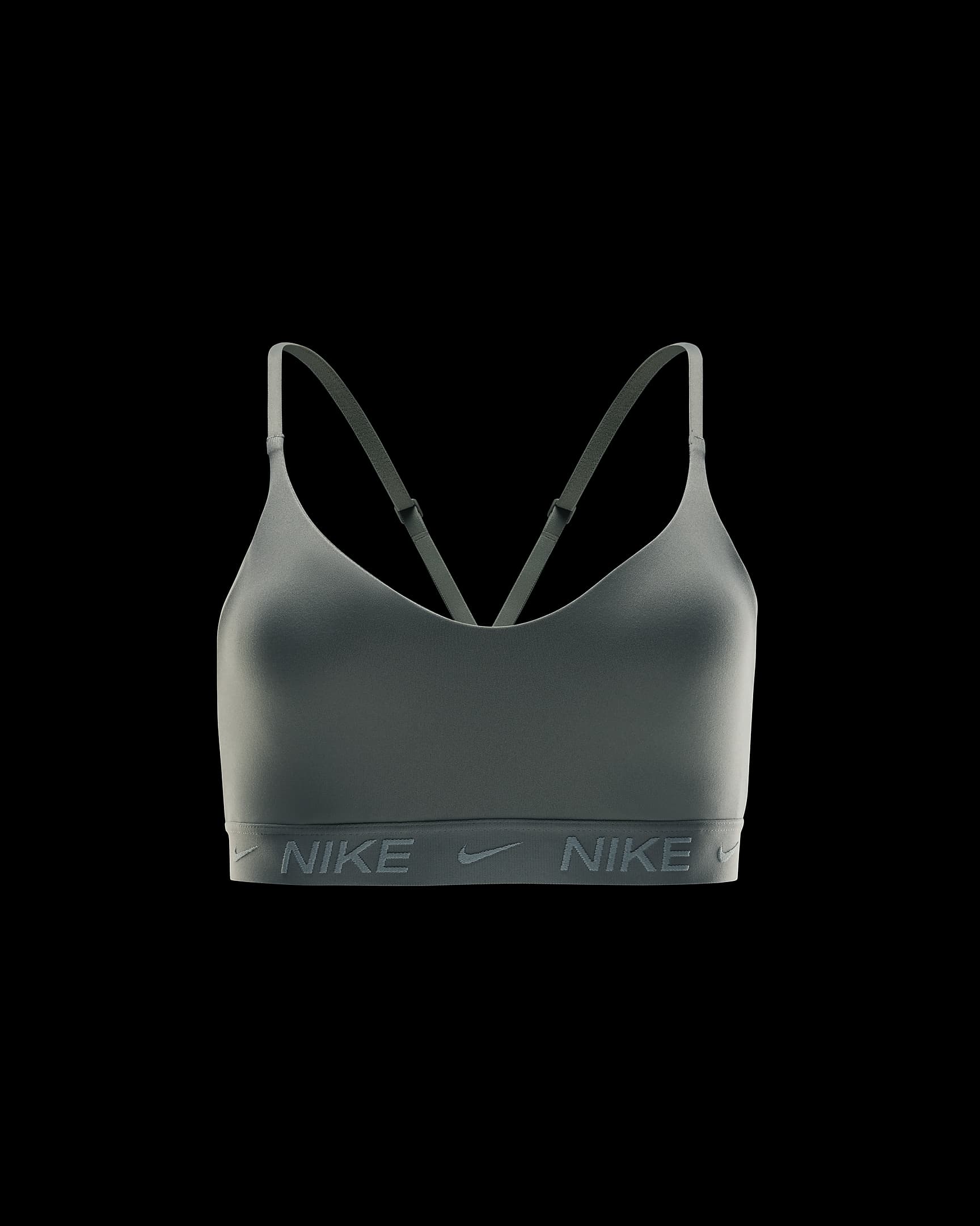 Brassière de sport réglable rembourrée à maintien léger Nike Indy pour femme - Light Army