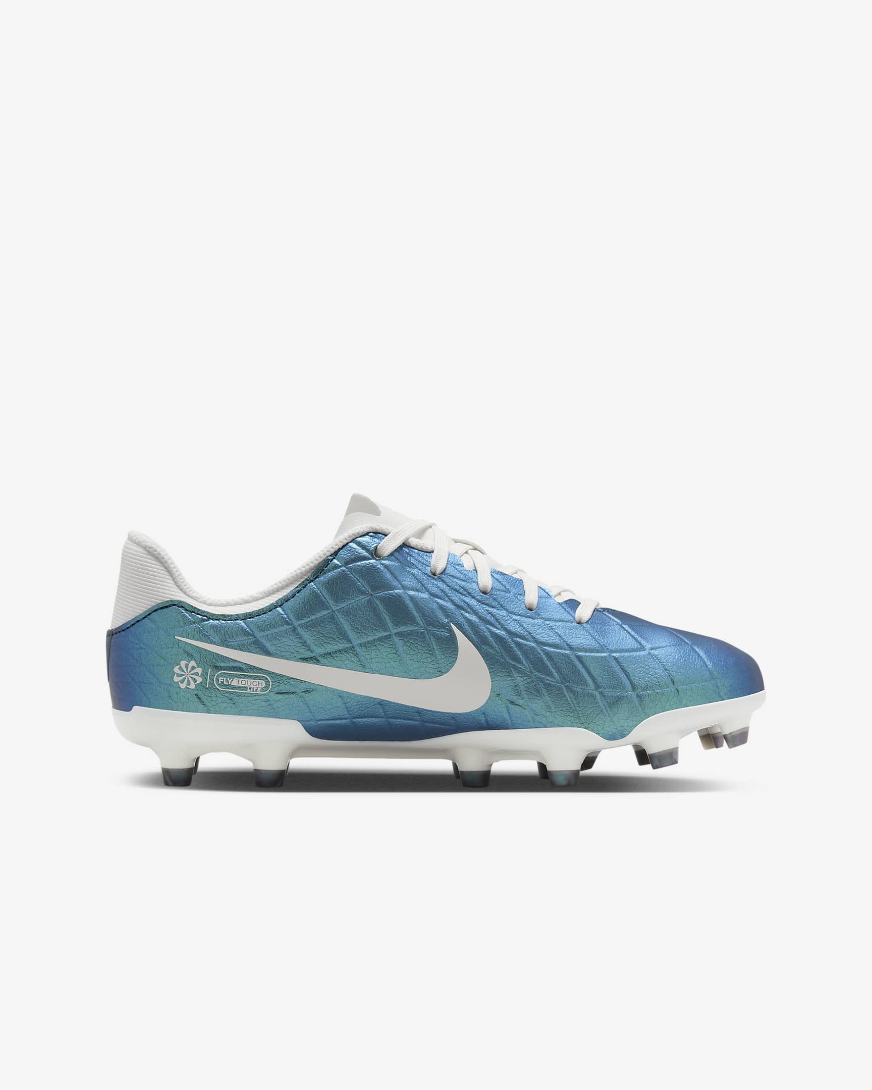 Nike Jr. Tiempo Emerald Legend 10 Academy Little/Big Kids' MG Low-Top Soccer Cleats - Dark Atomic Teal/Sail