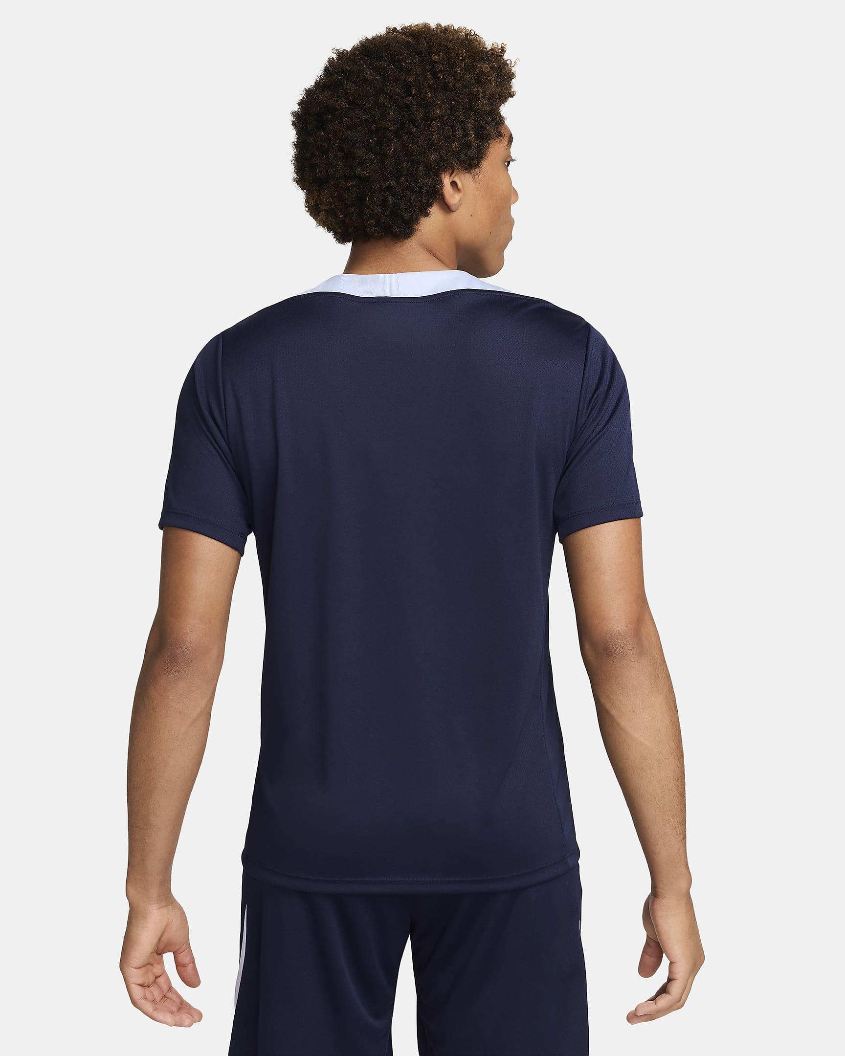 Pánské pleteninové fotbalové tričko Nike Dri-FIT FFF Strike s krátkým rukávem - Blackened Blue/Cobalt Bliss/Cobalt Bliss