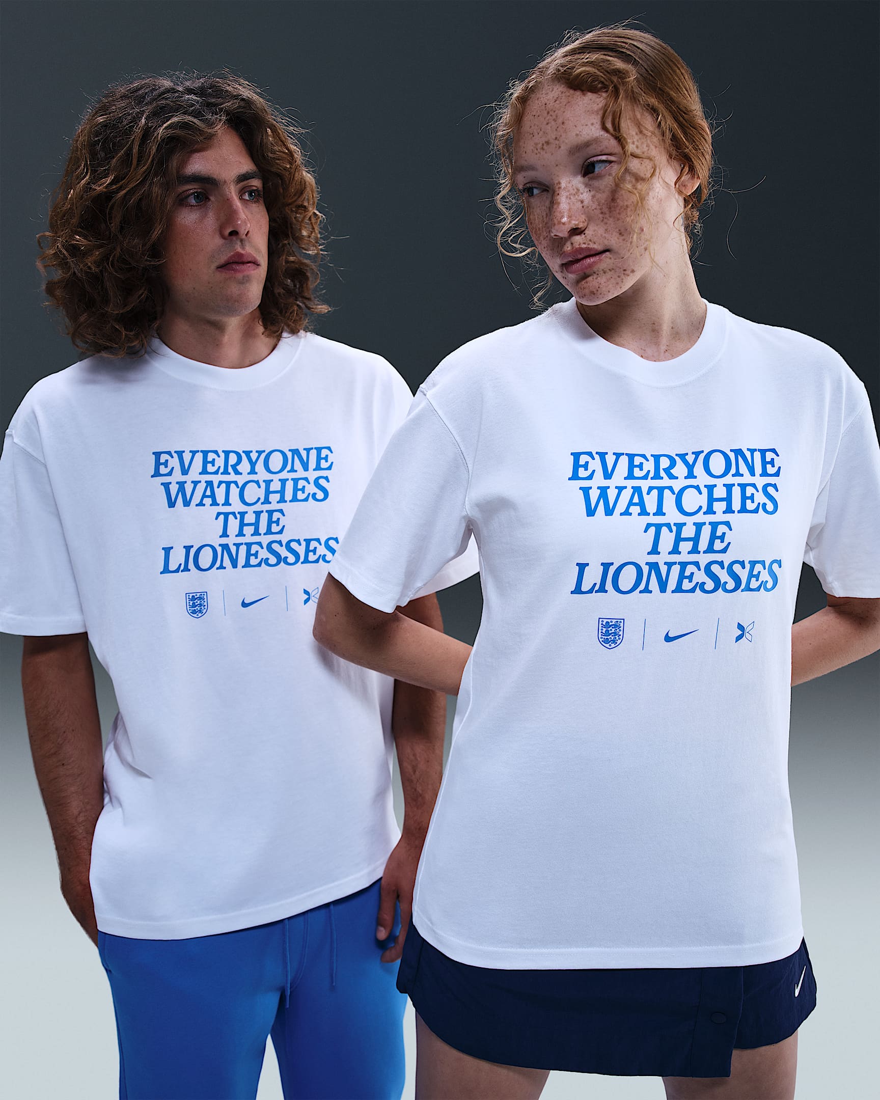 Everyone Watches Women's Sports™ "England" Nike by TOGETHXR Soccer T-Shirt - White