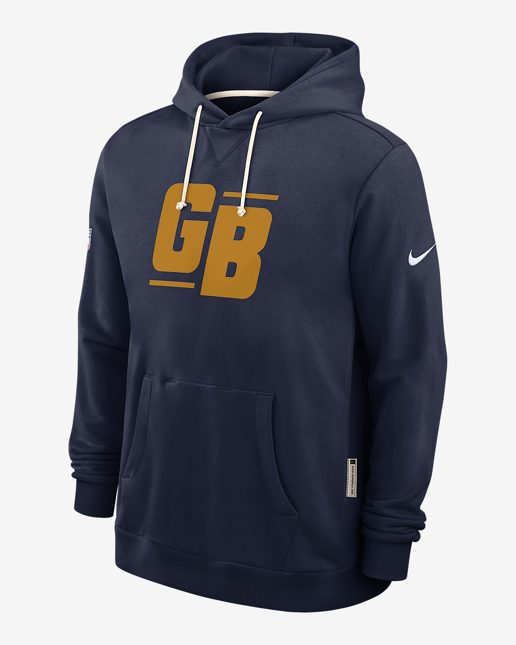 Green Bay Packers Alt Offensive Set Play Sideline Men's Nike Dri-FIT NFL Pullover Hoodie - Navy